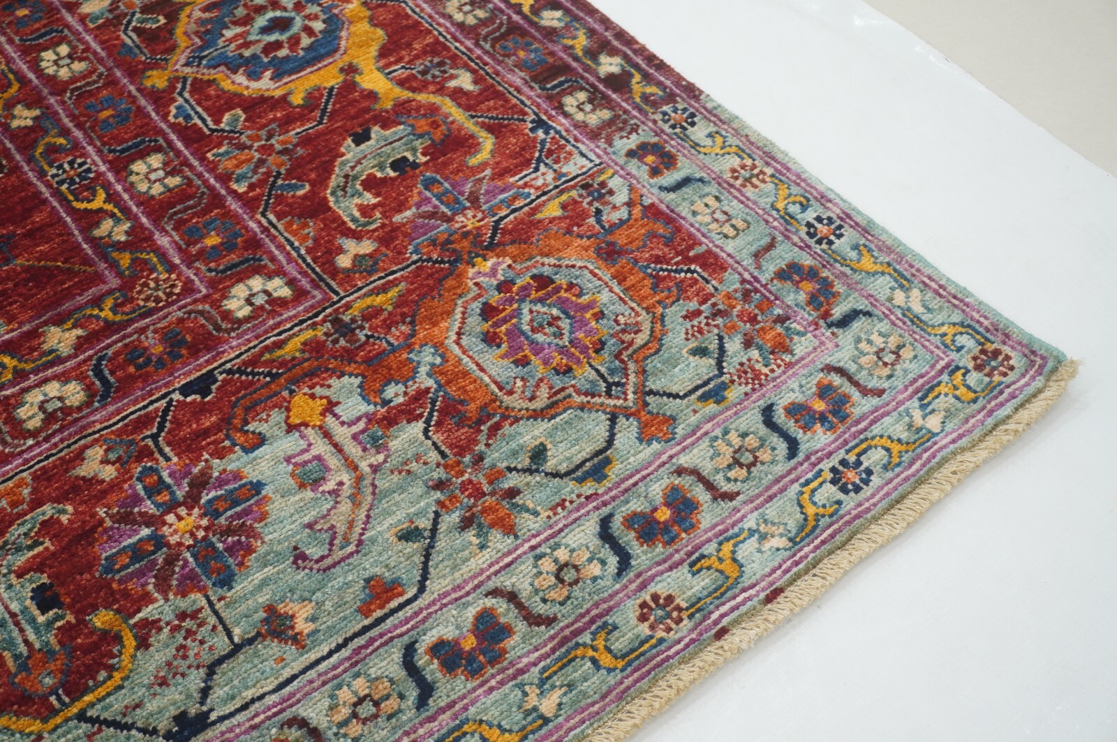 9 x 12 ft Red Modern Bidjar Afghan Hand Knotted Wool Oriental Area Rug