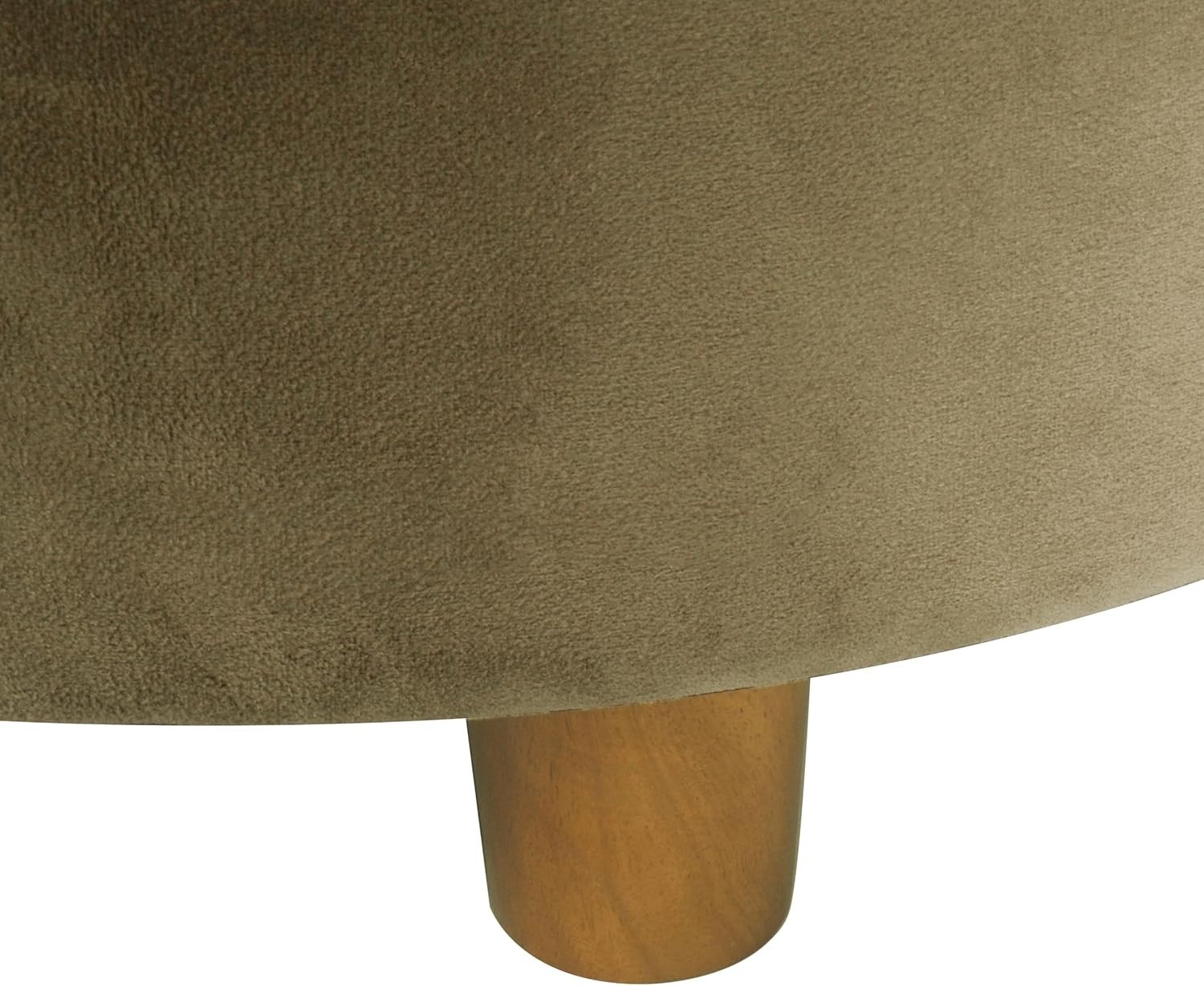 Home Decor | Button Tufted Velvet Round Storage Ottoman | Ottoman with Storage