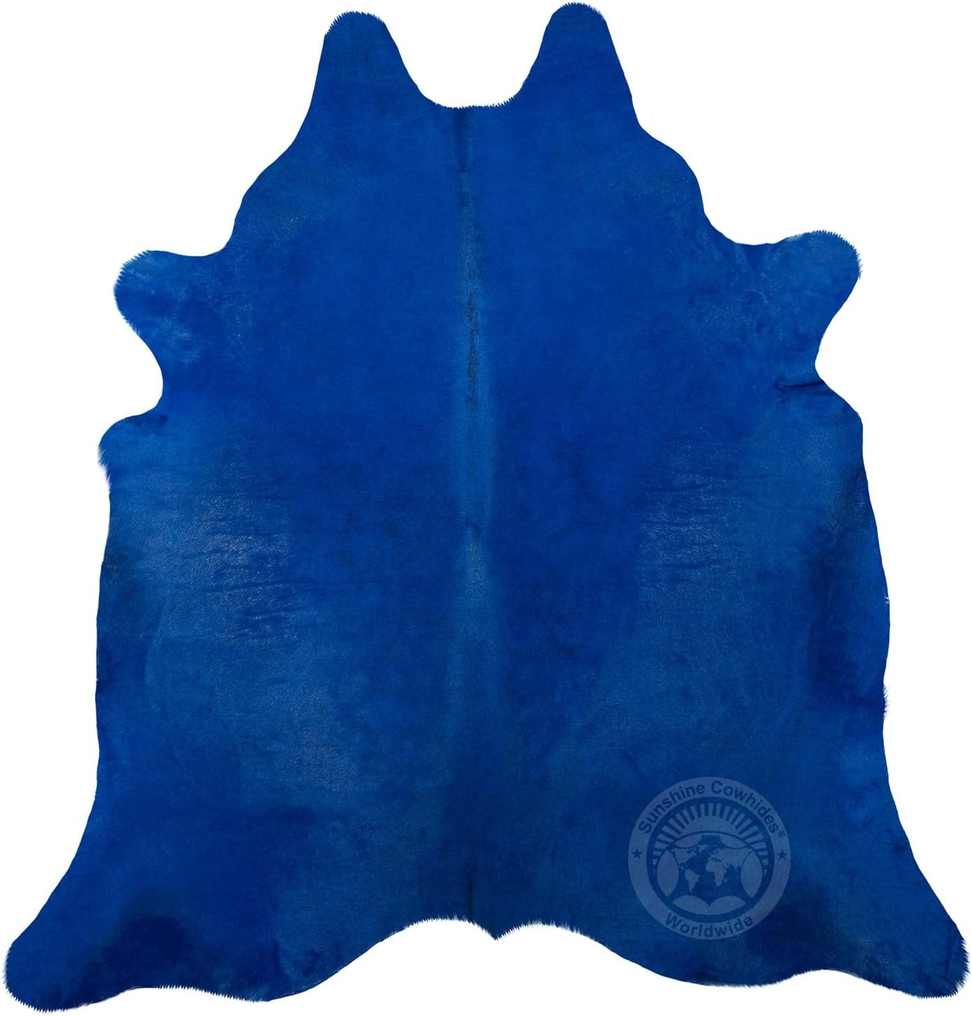 Genuine Navy Blue Cowhide Rug – Modern Extra Large 6×7-8 Ft. Carpet
