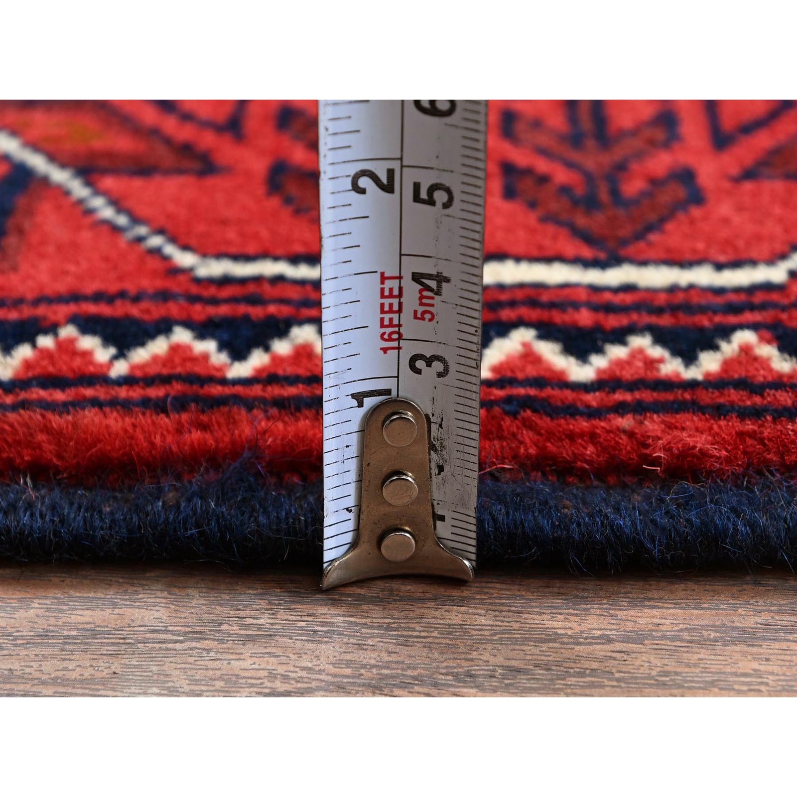 4’x6’4″ Red Afghan Khamyab Tribal Medallions Design Wool Hand Knotted Rug R669