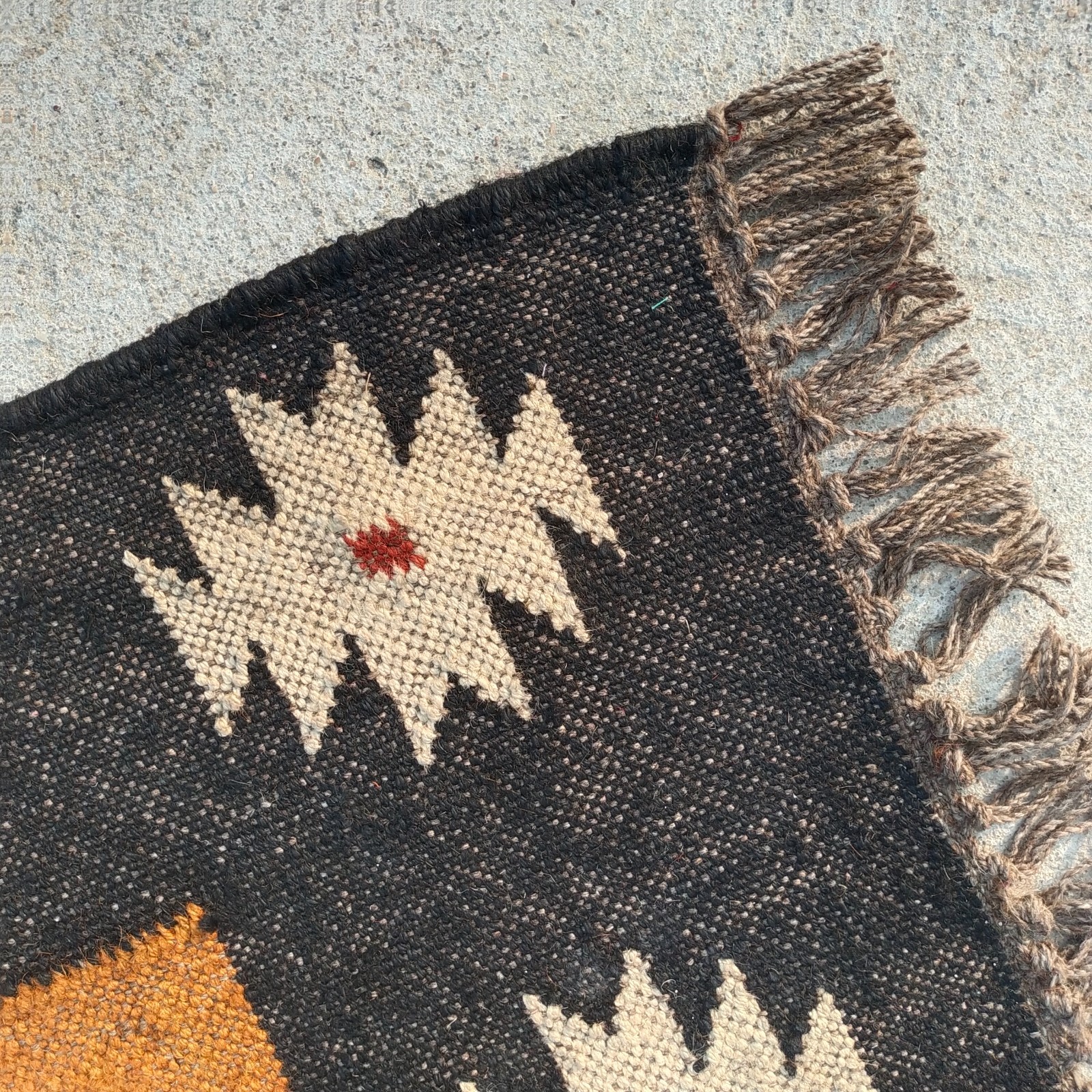 Vintage Kilim Rug aztec kilim Runner Wool Jute Rug Southwestern Stair kilim rug