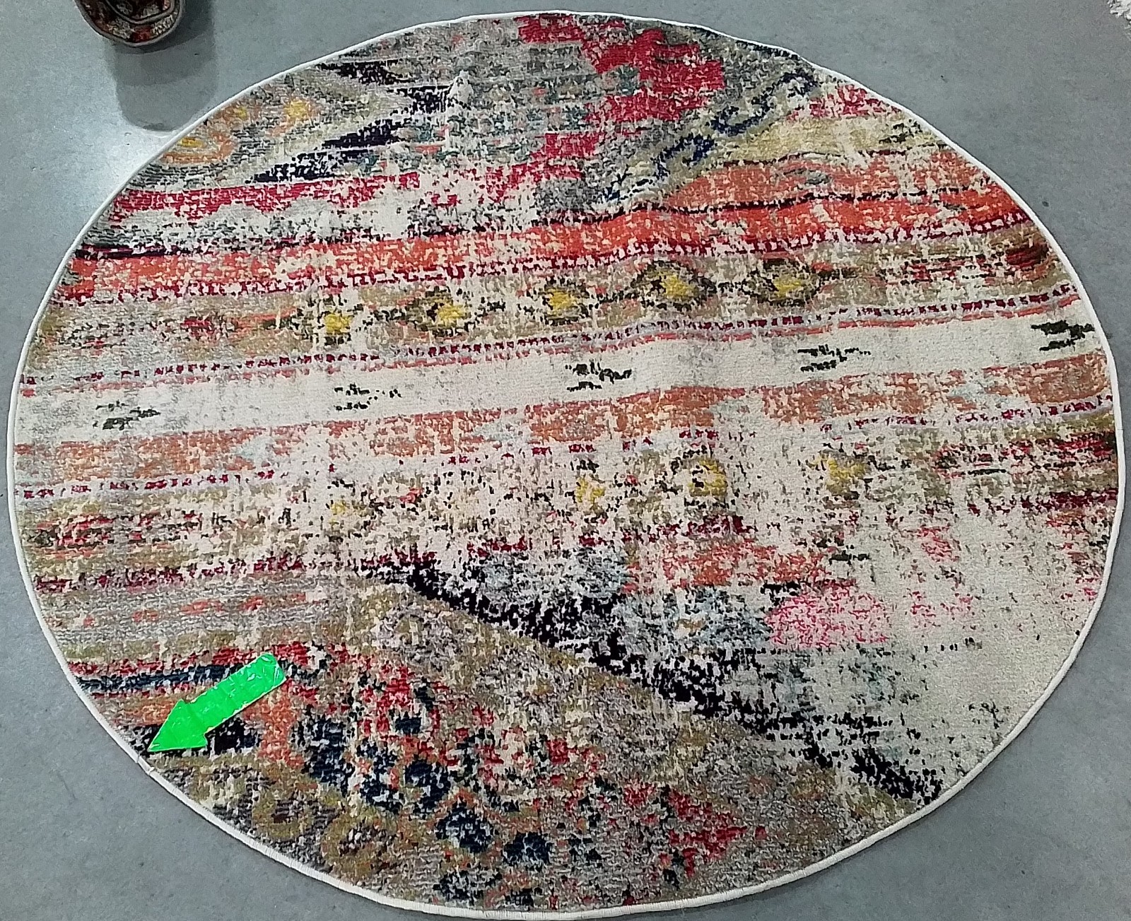 LIGHT GREY / MULTI 5′-0″ x 5′-0″ Damaged Rug Reduced Price 1172776885 MNC222G-5R
