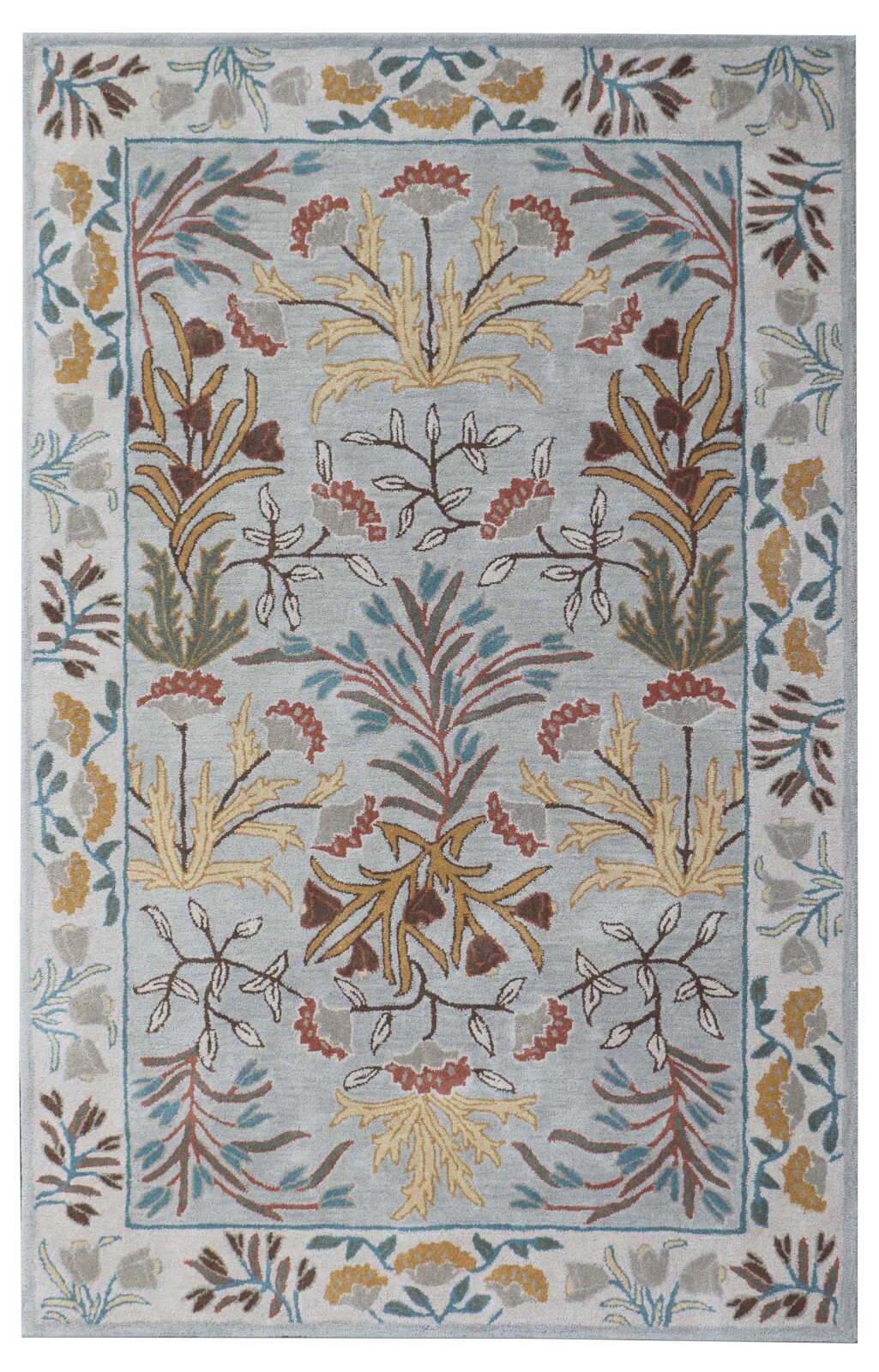 New Adeline Grey Traditional Parsian Style Handmade Tufted 100% Woolen Area Rugs