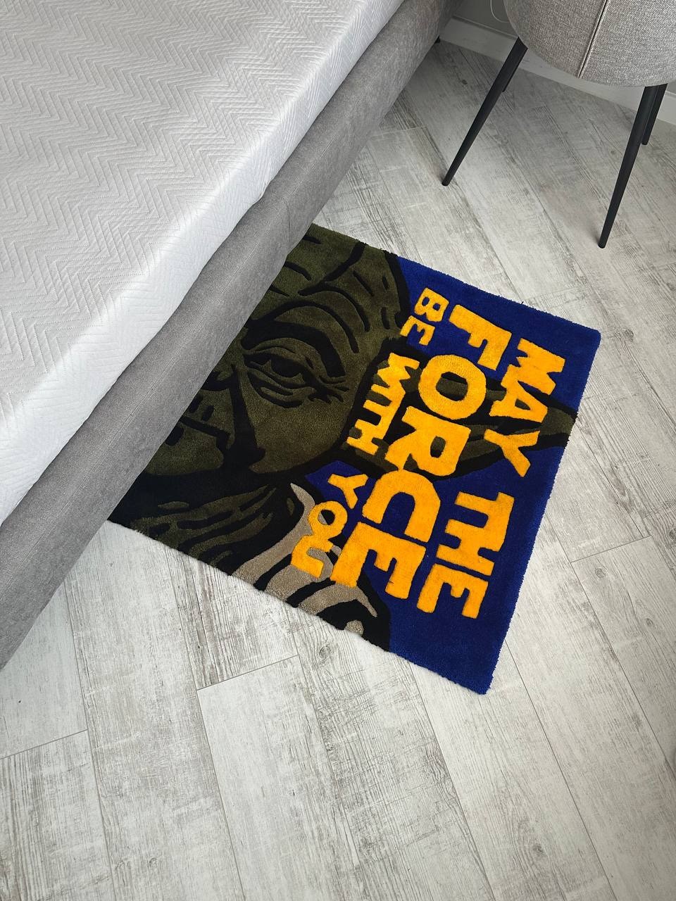 Yoda Tufted Rug – 80×80 cm – Handmade Star Wars Inspired Decor