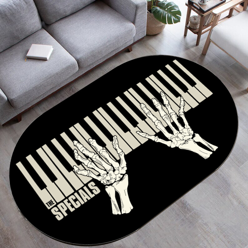 Skeleton Decor,Piano Rug,Area Rug,Non Slip Floor,Decor Rug,Rug For Living Room