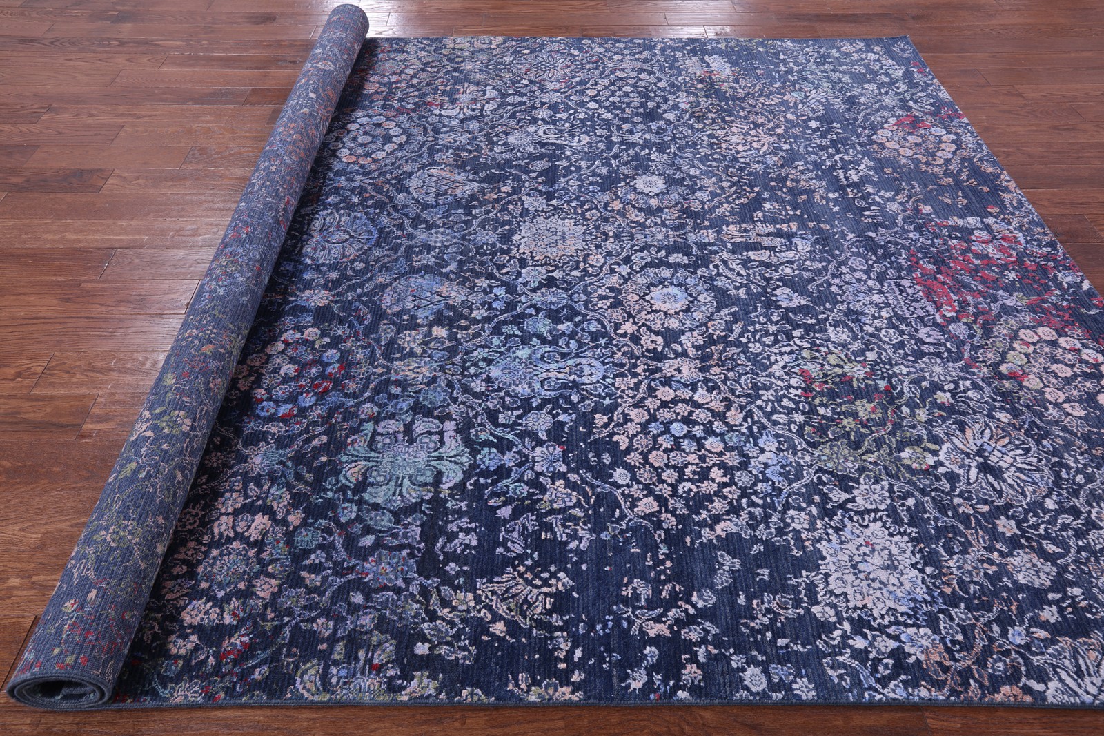 Modern Handmade Wool & Silk Rug 8′ 1″ X 10′ 0″ – Q15526