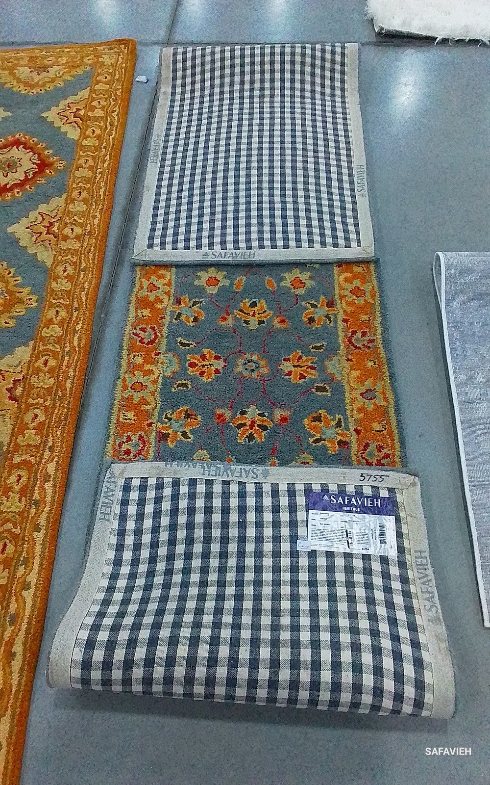 BLUE / ORANGE 2′-3″ x 12′-0″ Flaw in Rug, Reduced Price 1172804567 HG401A-212