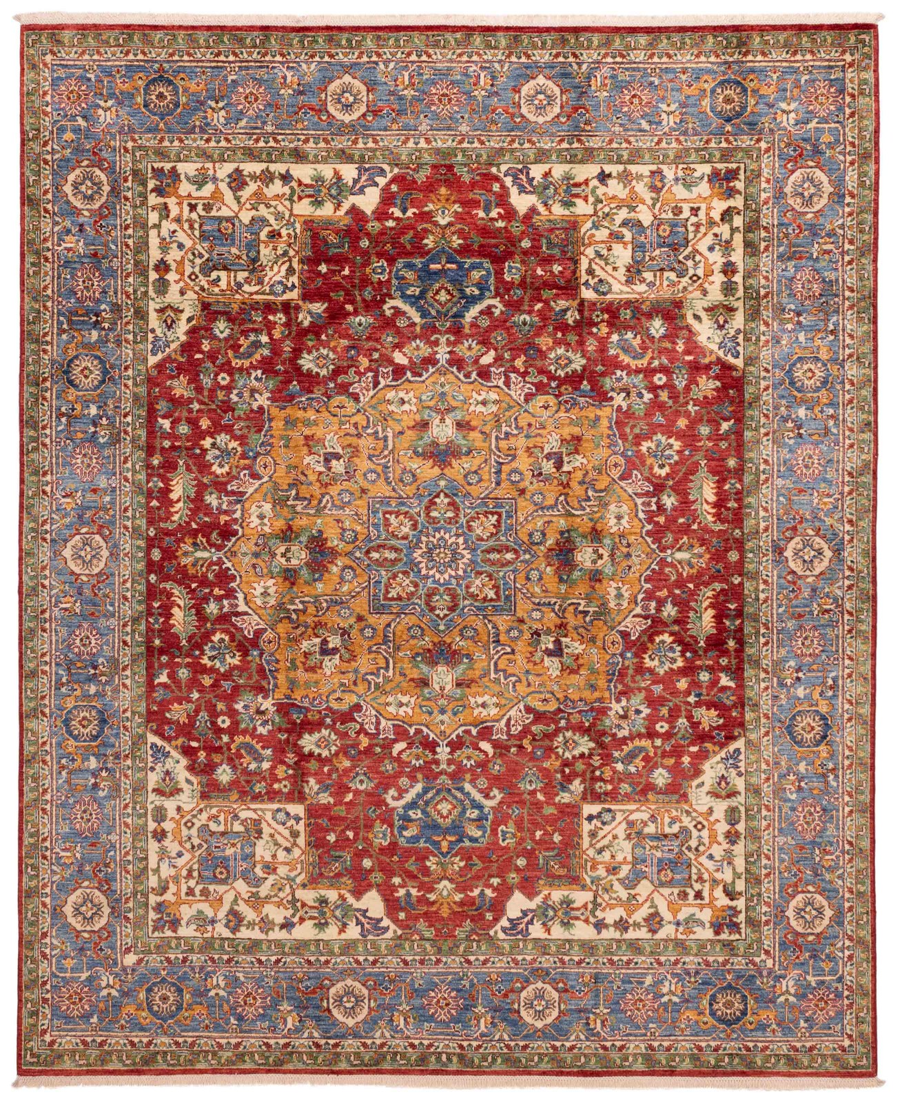 Vintage Traditional Hand-Knotted Area Rug 8’2″ x 9’10” Oriental Wool Carpet