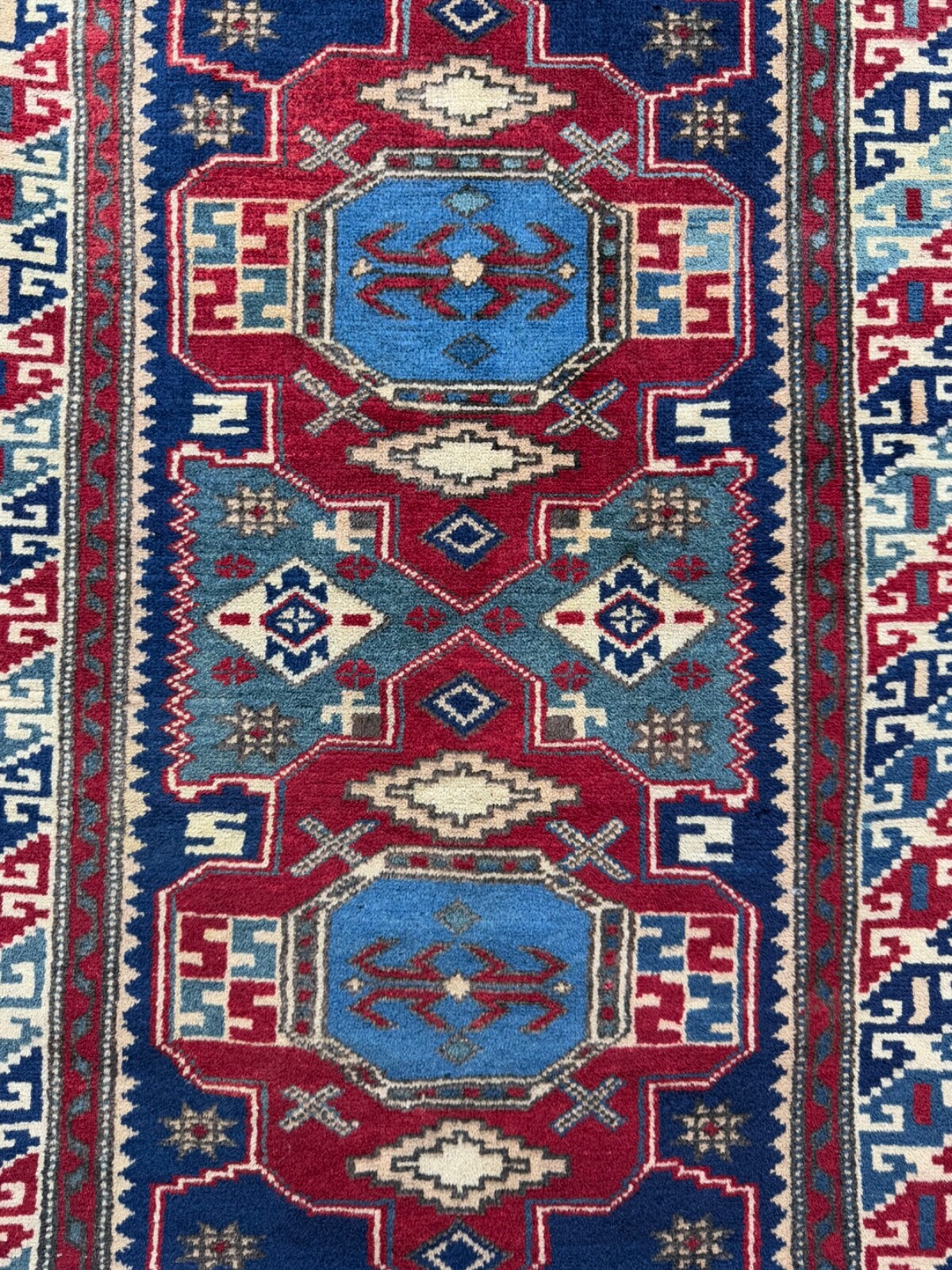 Vintage Beautiful Hand Knotted Traditional Floor Area Wool Rug 117×76 Cm