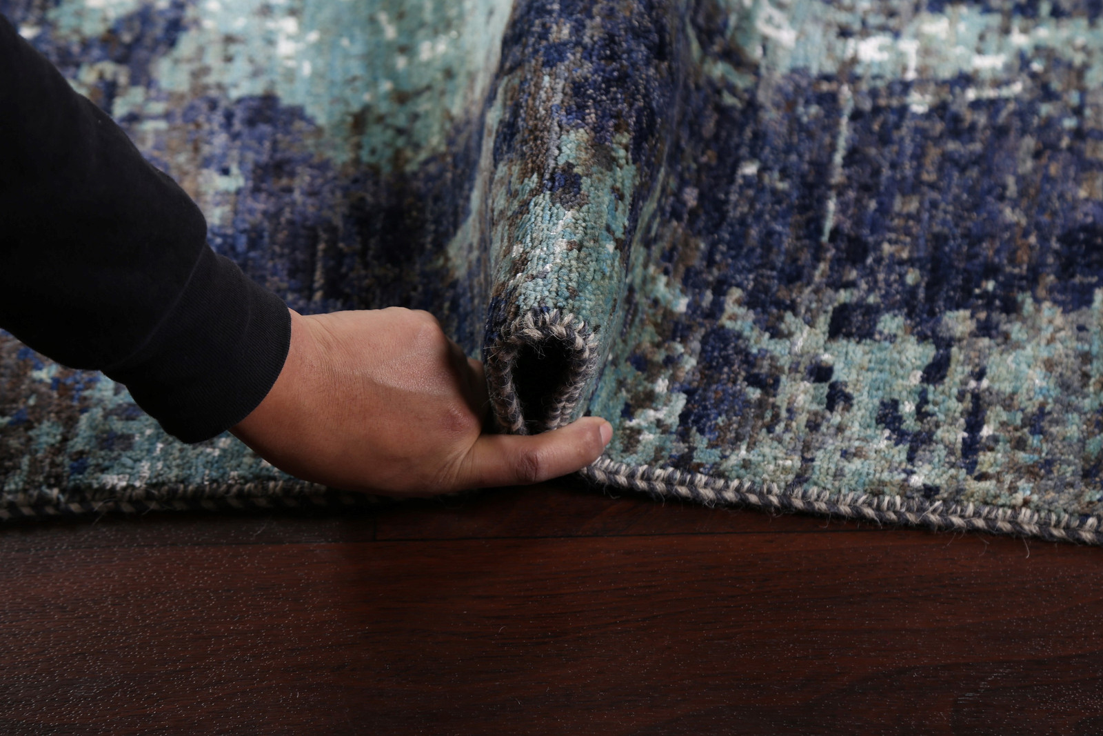 Artistic Modern Abstract Oriental Area Rug Wool/ Silk Hand-made Carpet 5×7