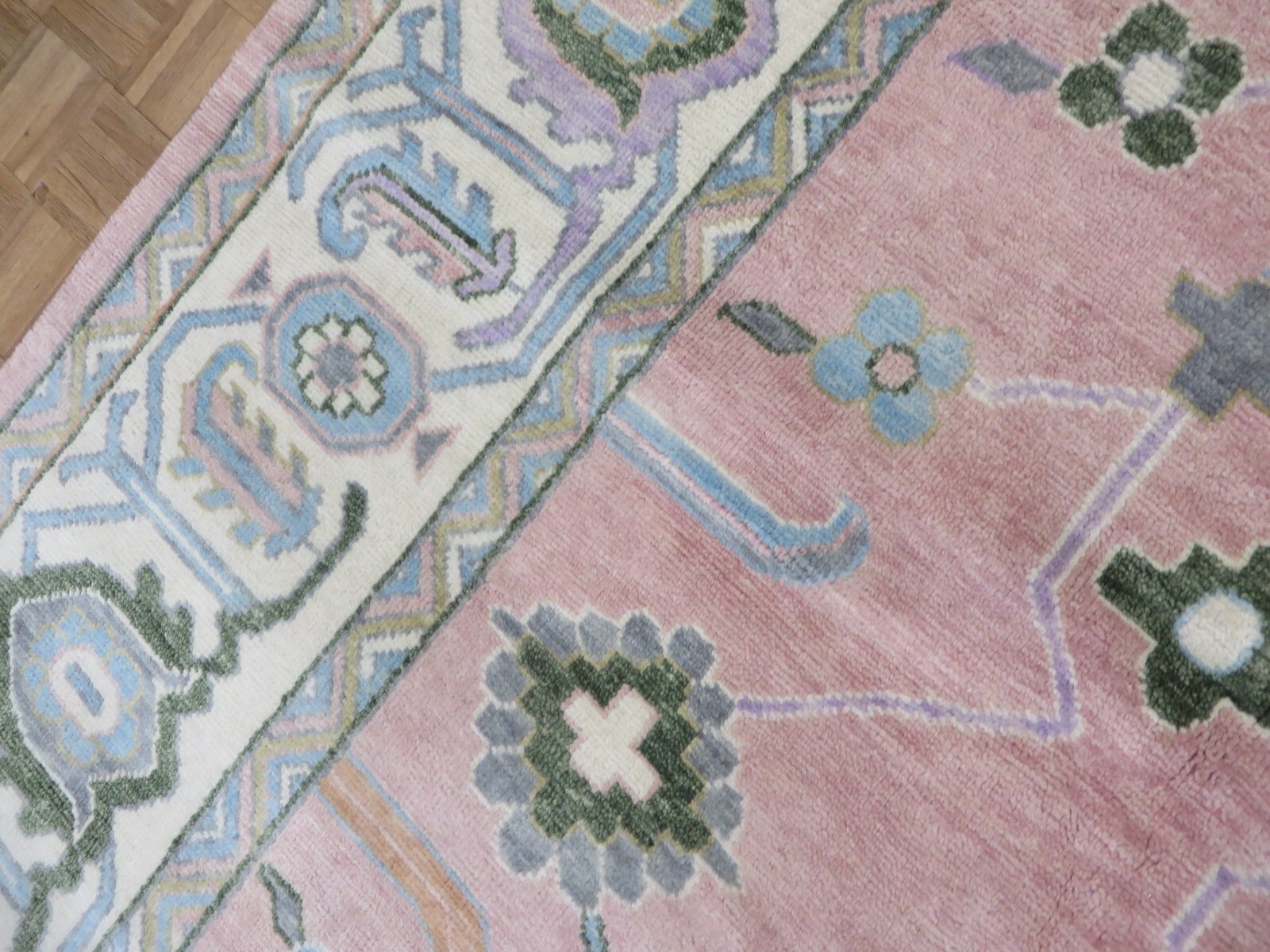 11’9 x 14’9 Hand Knotted Pink Oushak Oriental Rug G15567