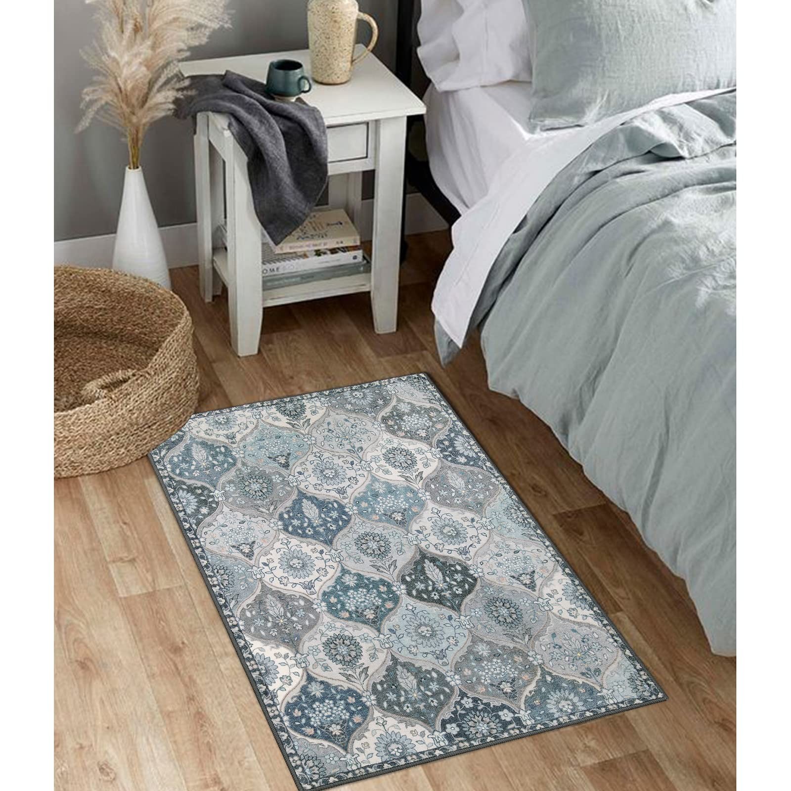 Moroccan Trellis Front Door Mat Indoor Entrance, 2×3 Rugs for Entryway Non-Sl…