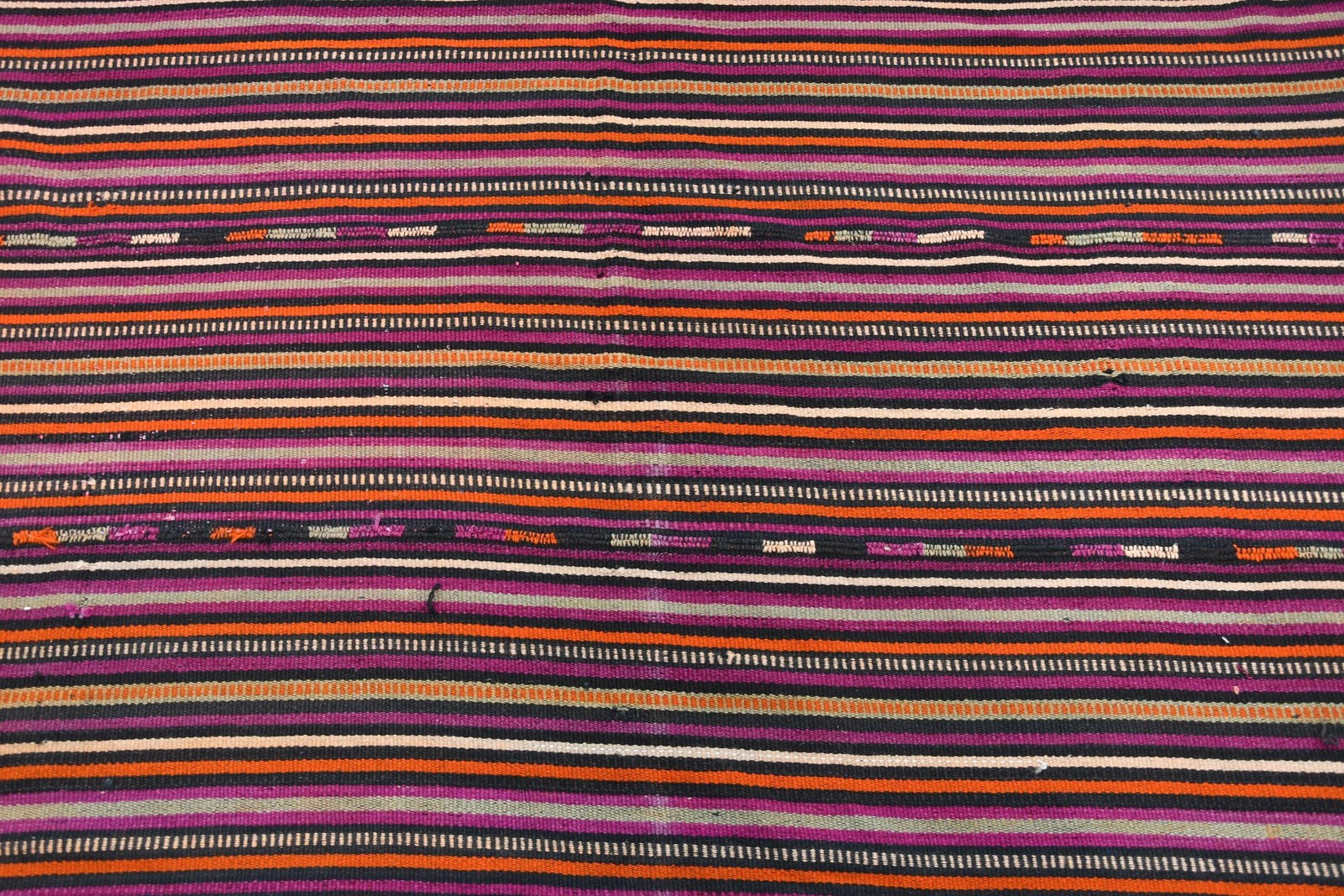 Vintage Rug, Area 5,3×6,46 ft Rug, Kilim Purple Check Rug