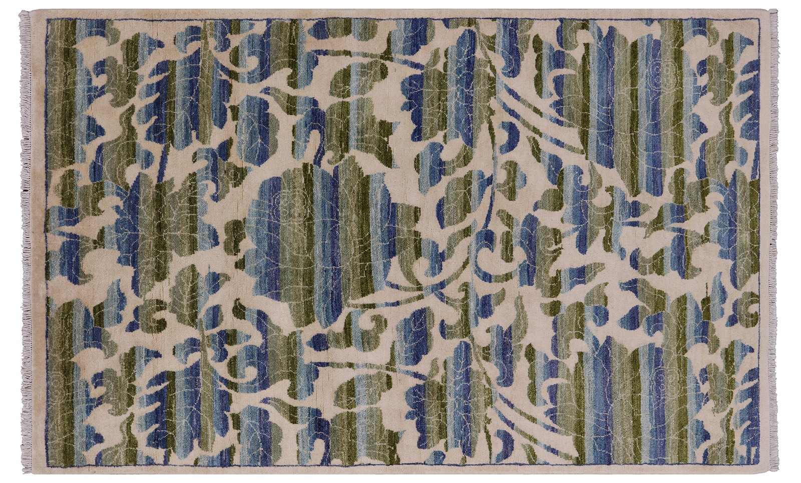 4′ 1″ X 6′ 3″ William Morris Rose Garden Handmade Wool Rug – Q8487