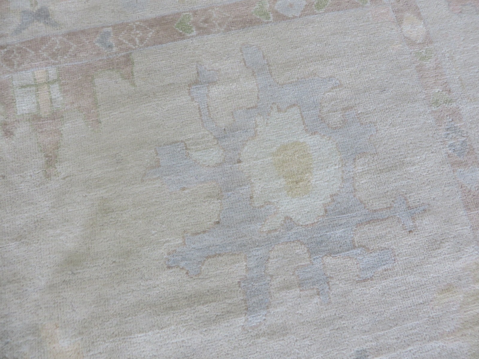 8’11 x 12’3 Hand Knotted Beige Modern Oushak Oriental Rug G16937
