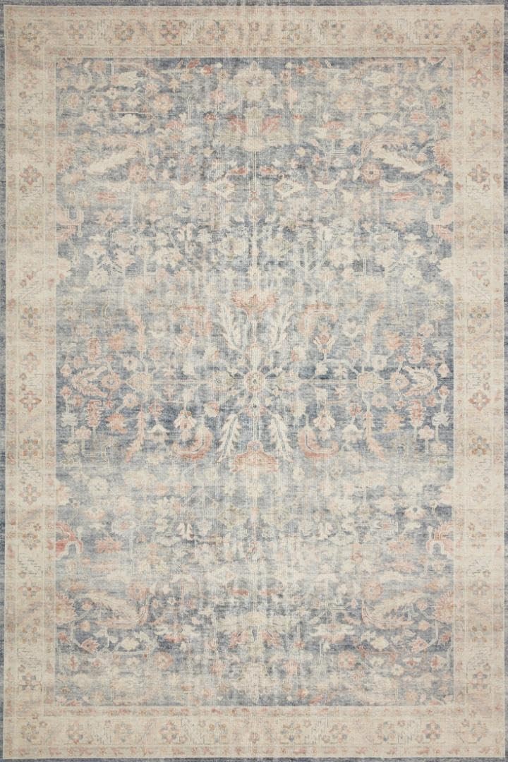 Hathaway Collection Hth02 Denim/multi 23 X 39 .25 Thick Accent Rug Soft Dur