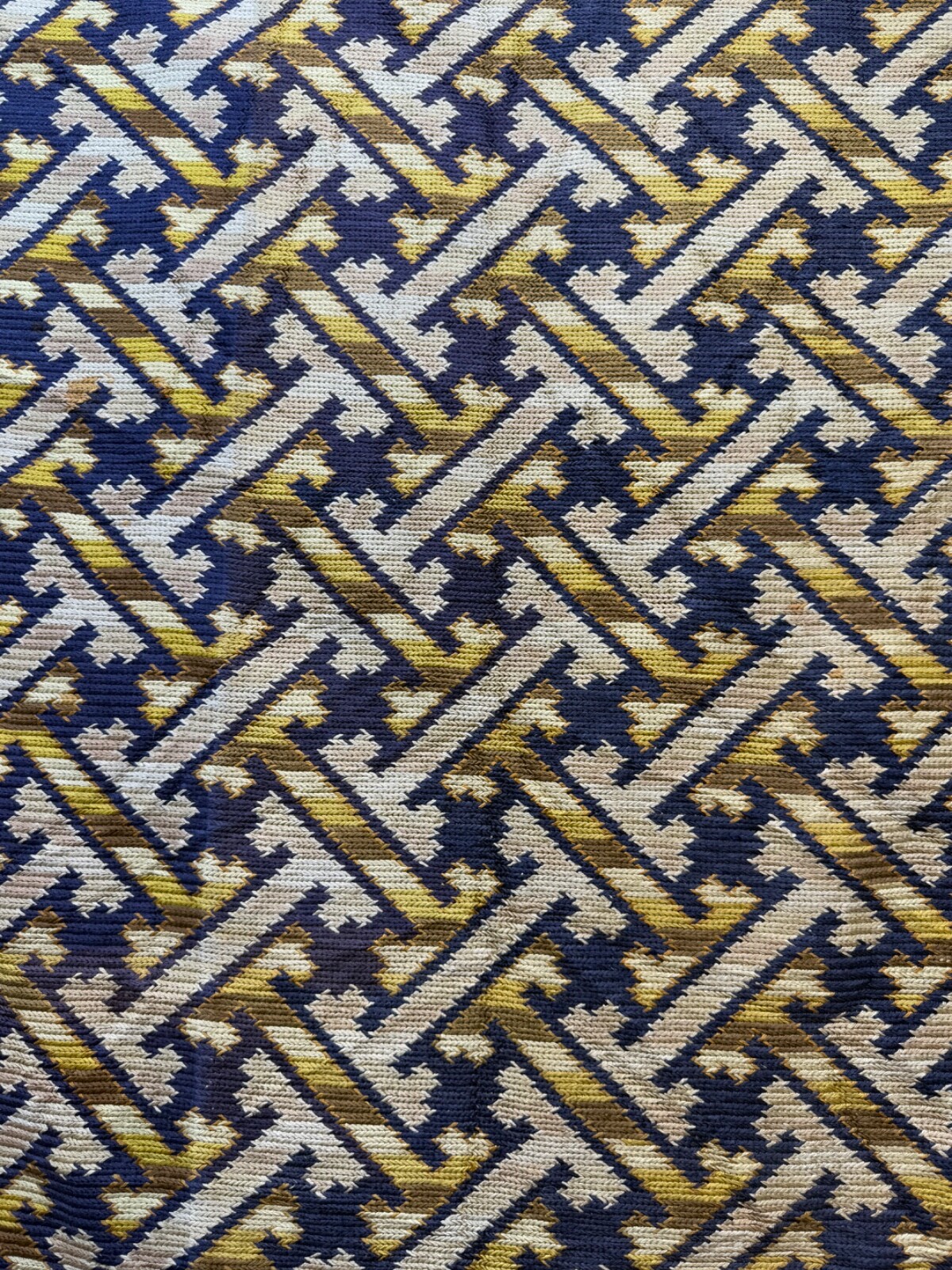 Vintage Beautiful Hand Silk Embroidered Floor Area Rug 302×154 Cm
