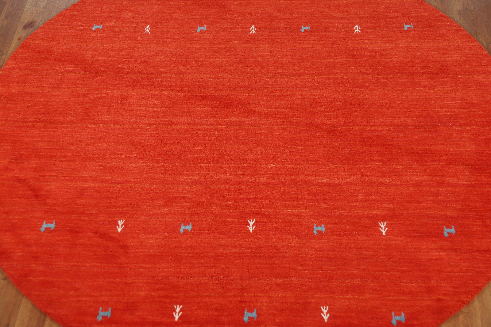 Durable and Stylish Hand-Knotted Gabbeh Tribal Style Round Rug 7×7 ft.