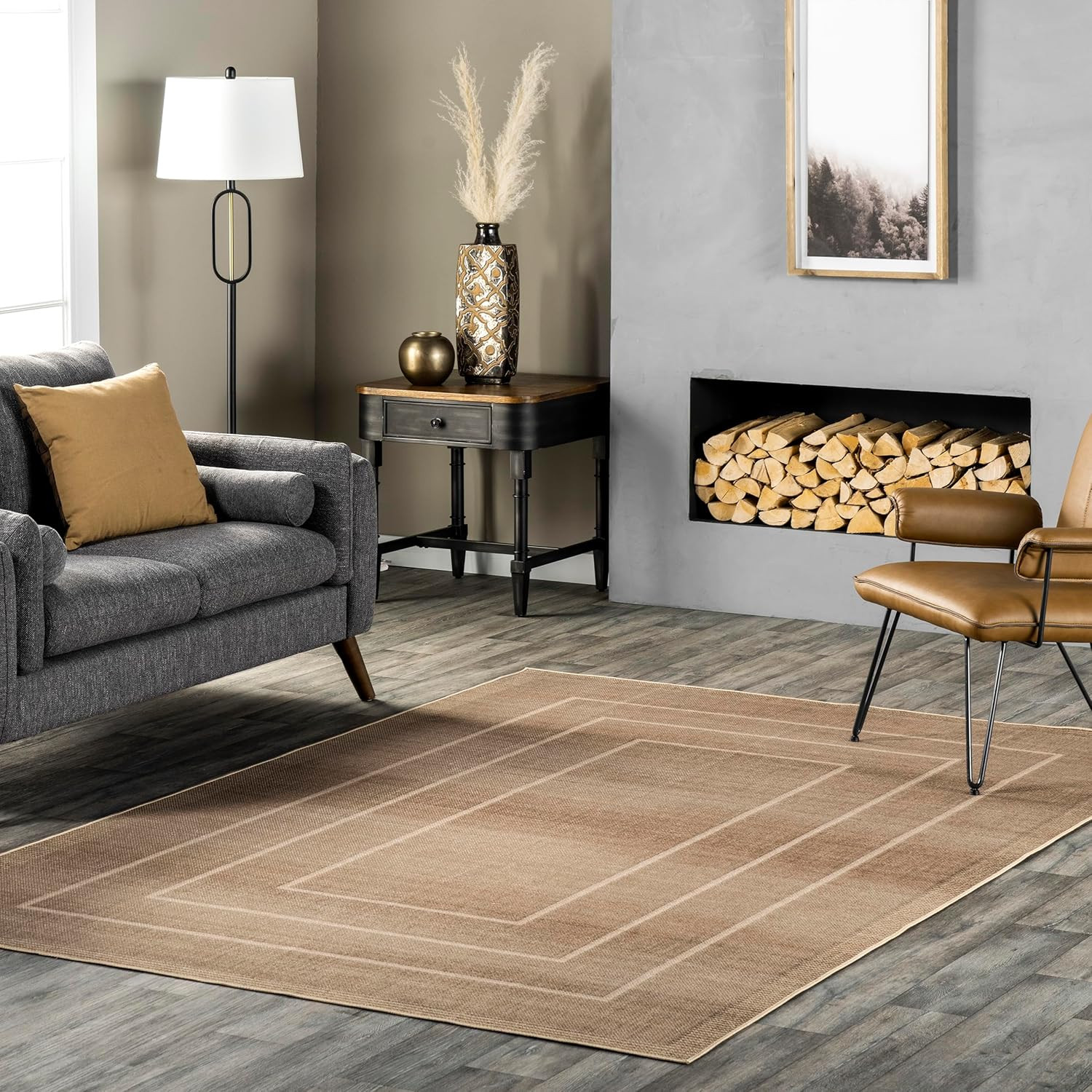 Madie 4′ x 6′ Natural/Ivory Recycled PET Area Rug – Soft, Durable, Stain Resista