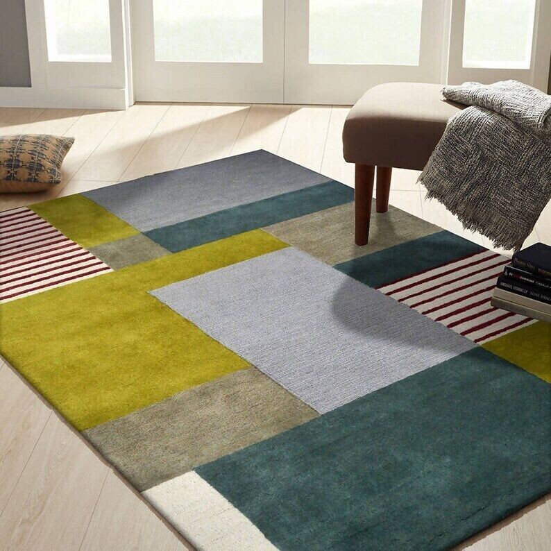 Modern Style Handmade Rugs 100% Newzeland Carpet Area Rug 5×8, 6×9, 8×10, 9×12