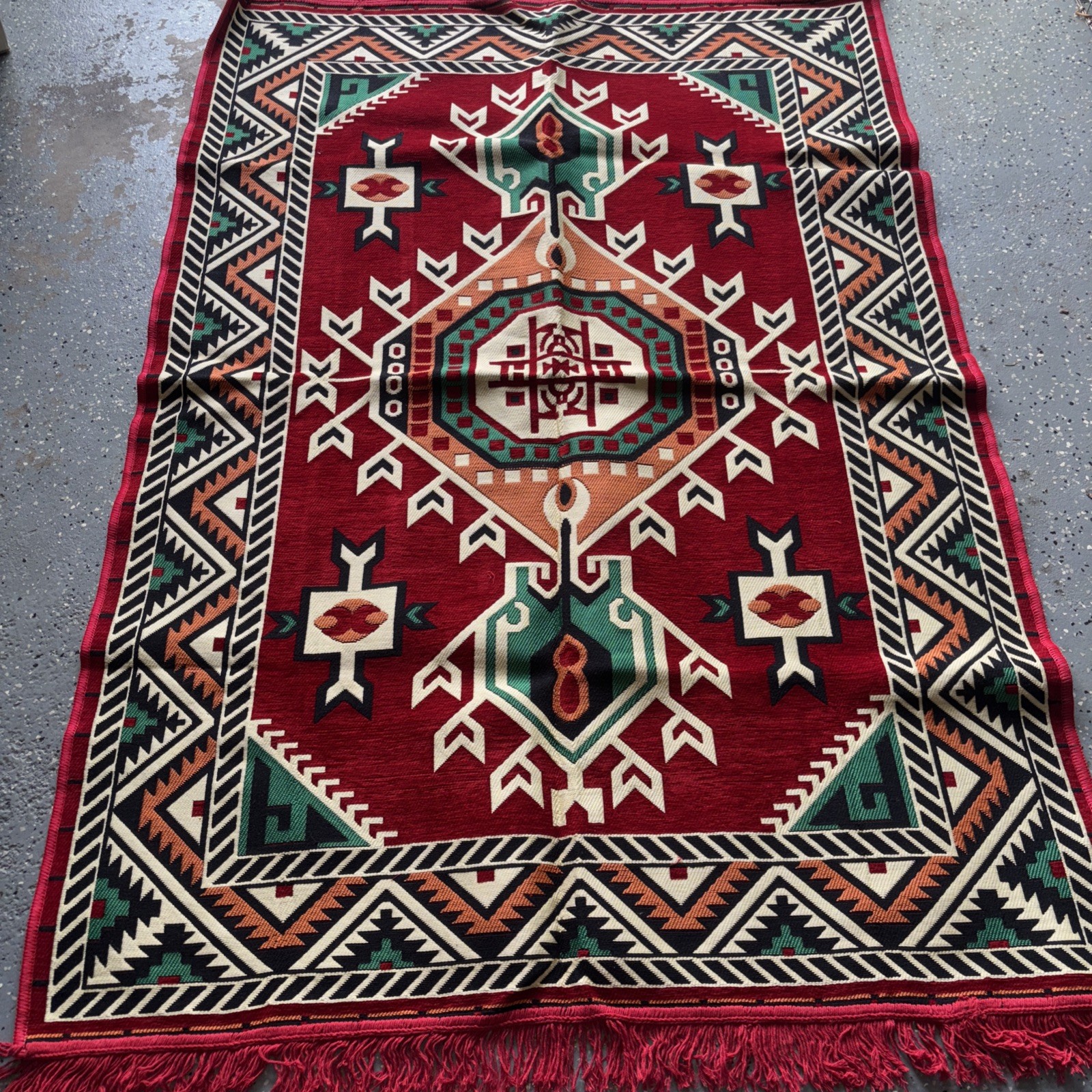 Hand Woven Turkish Kilim Rug 6×5