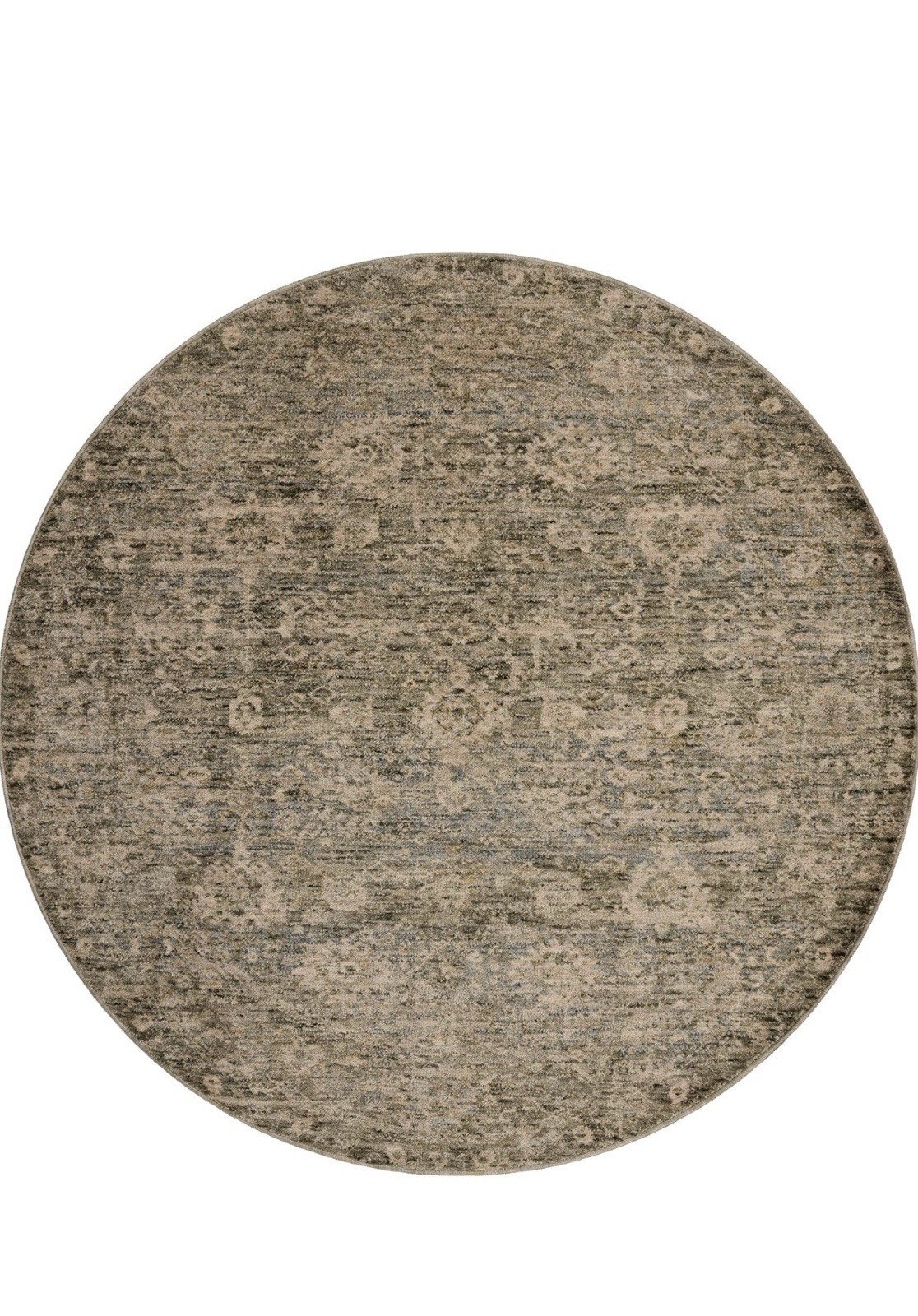 Loloi Magnolia Home Junie JUE-06 Round Area Rug 9’6″ Lagoon/Natural