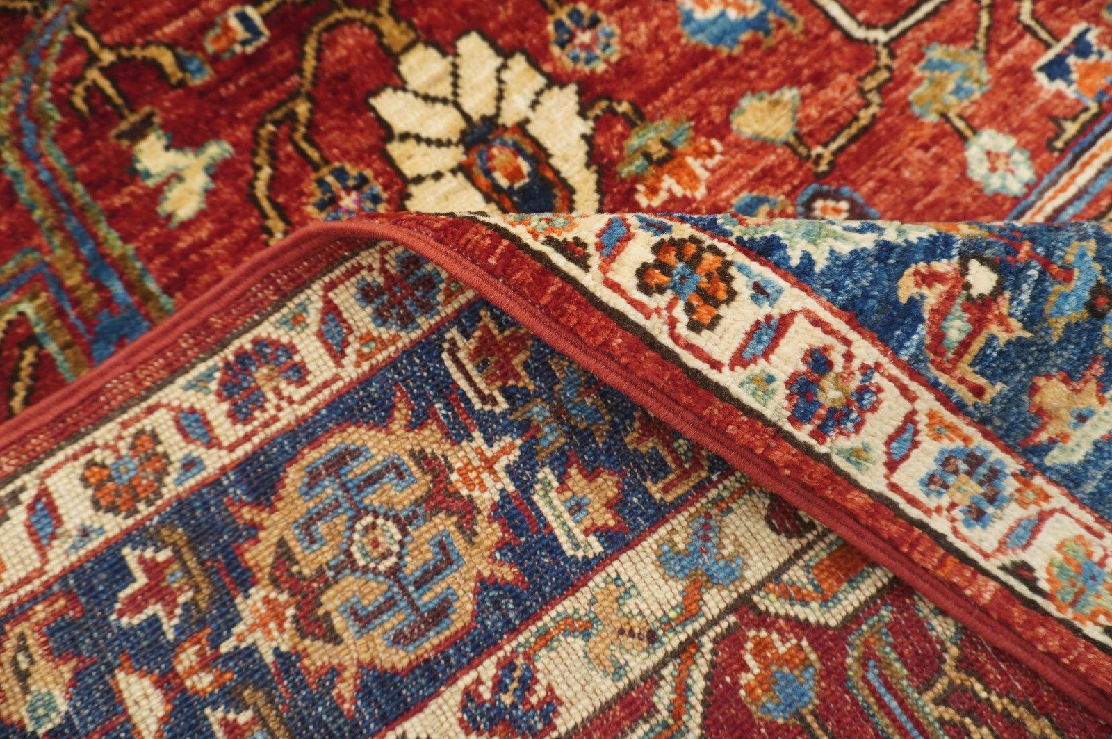 4 x 5 ft Red Bidjar Oriental Afghan Hand Knotted Area Rug