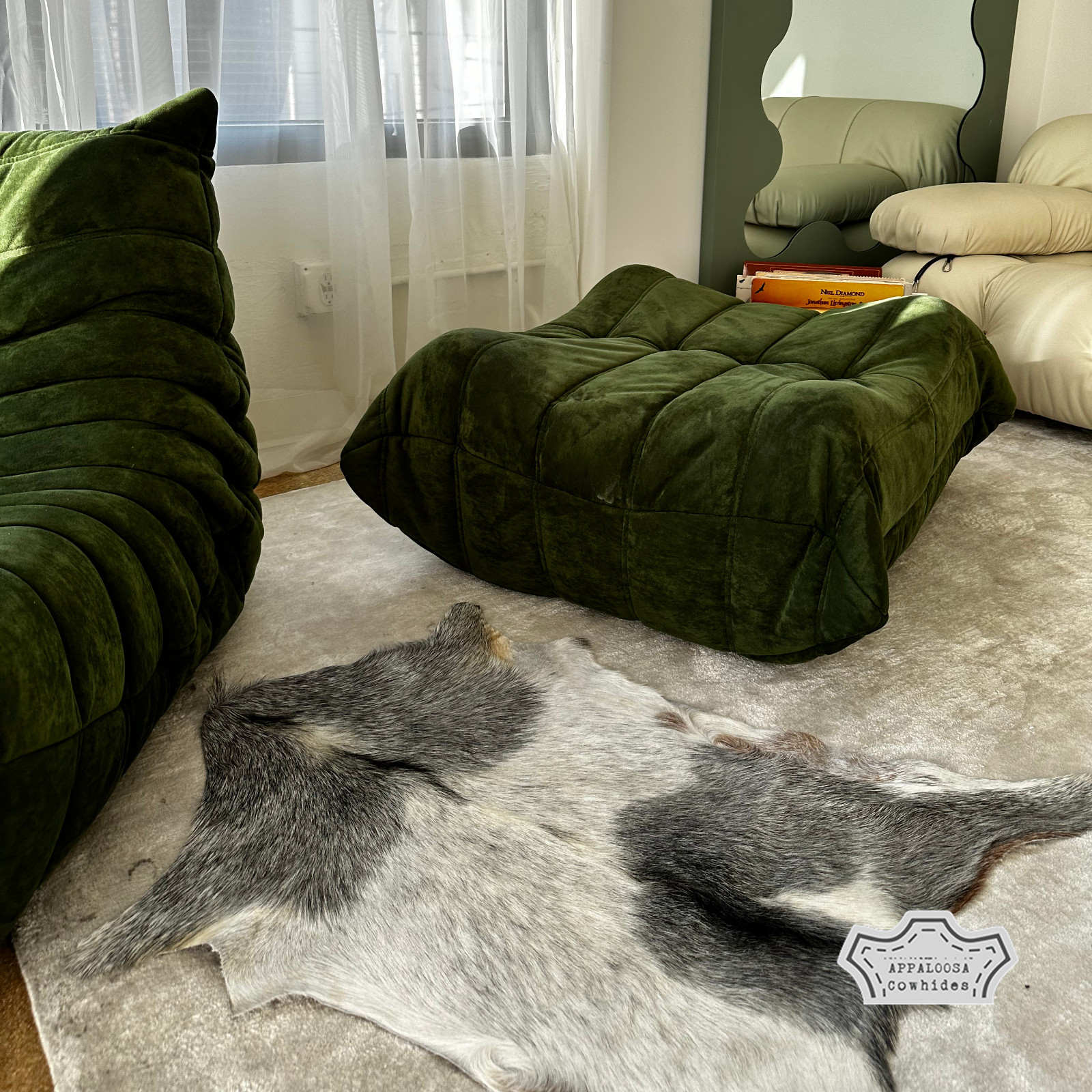 3×2 ft Goatskin Rare Breed Rug –100% Genuine Leather–Best Price Luxury Décor
