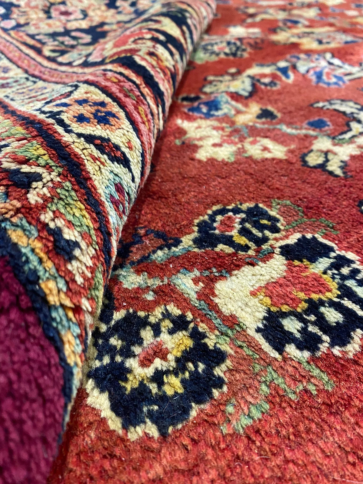 10.6 x 14 Irran Vintage Traditional Pre Owned Old Perrsian Rug #F-6975