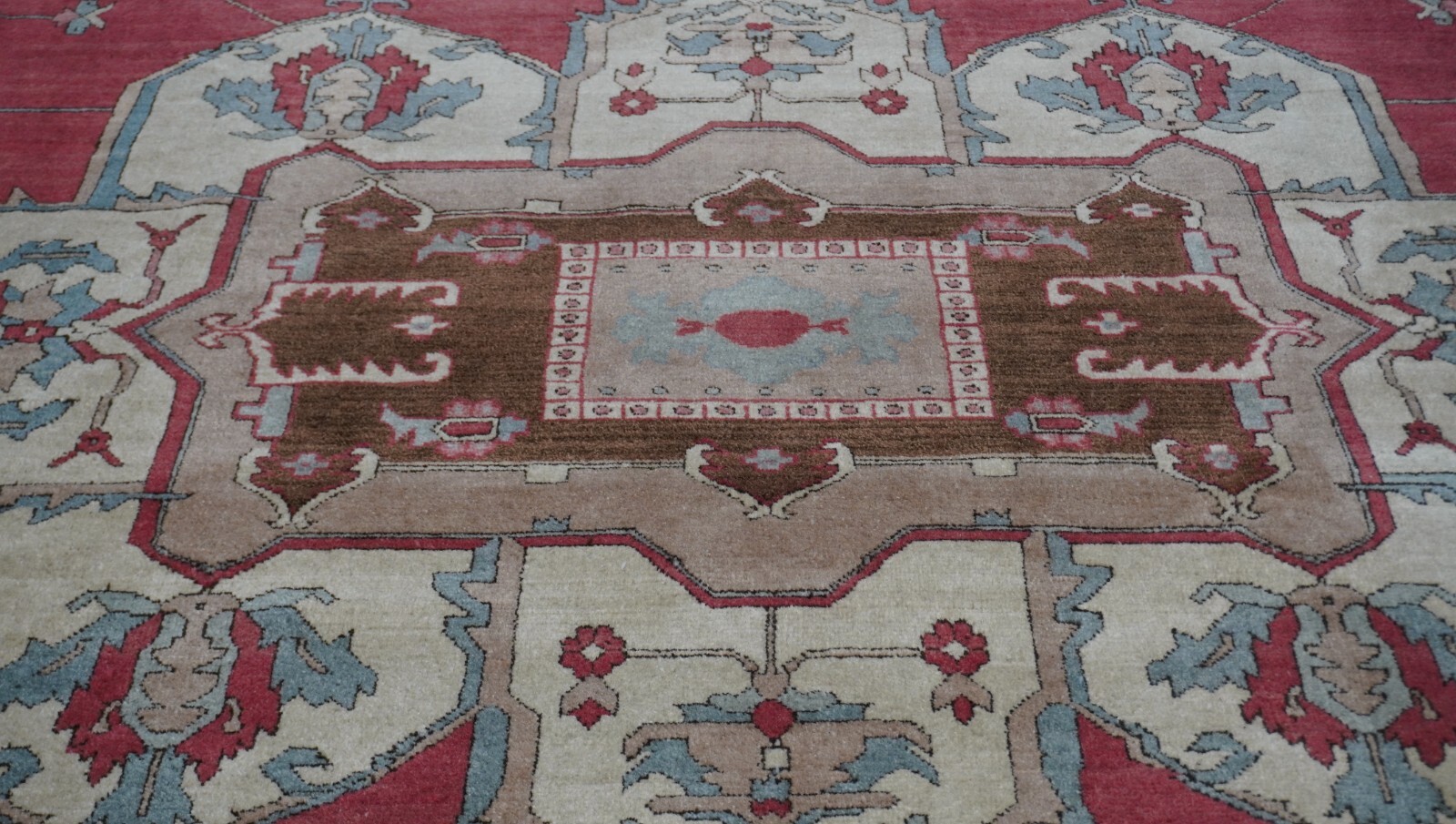 11’5″ x 13′ HERIZZ SERAPII HAND KNOTTED WOOL ROMANIAN ORIENTAL RUG EXCELLENT
