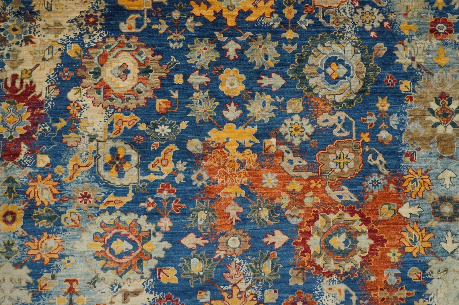 9 x 12 ft Blue Modern Bidjar Afghan Hand Knotted Wool Oriental Area Rug