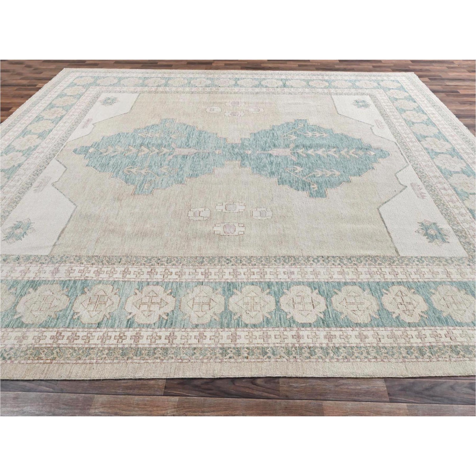 11’8″x14’8″ Irish Brown Anatolian Village Design Hand Knotted Wool XL Rug 2683