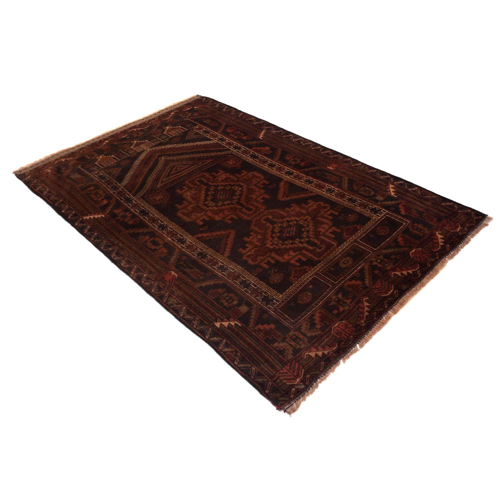 New Afghan Tribal Rug, 2’10×4’10 ft Antique Design Prayer Carpet Handmade G35512