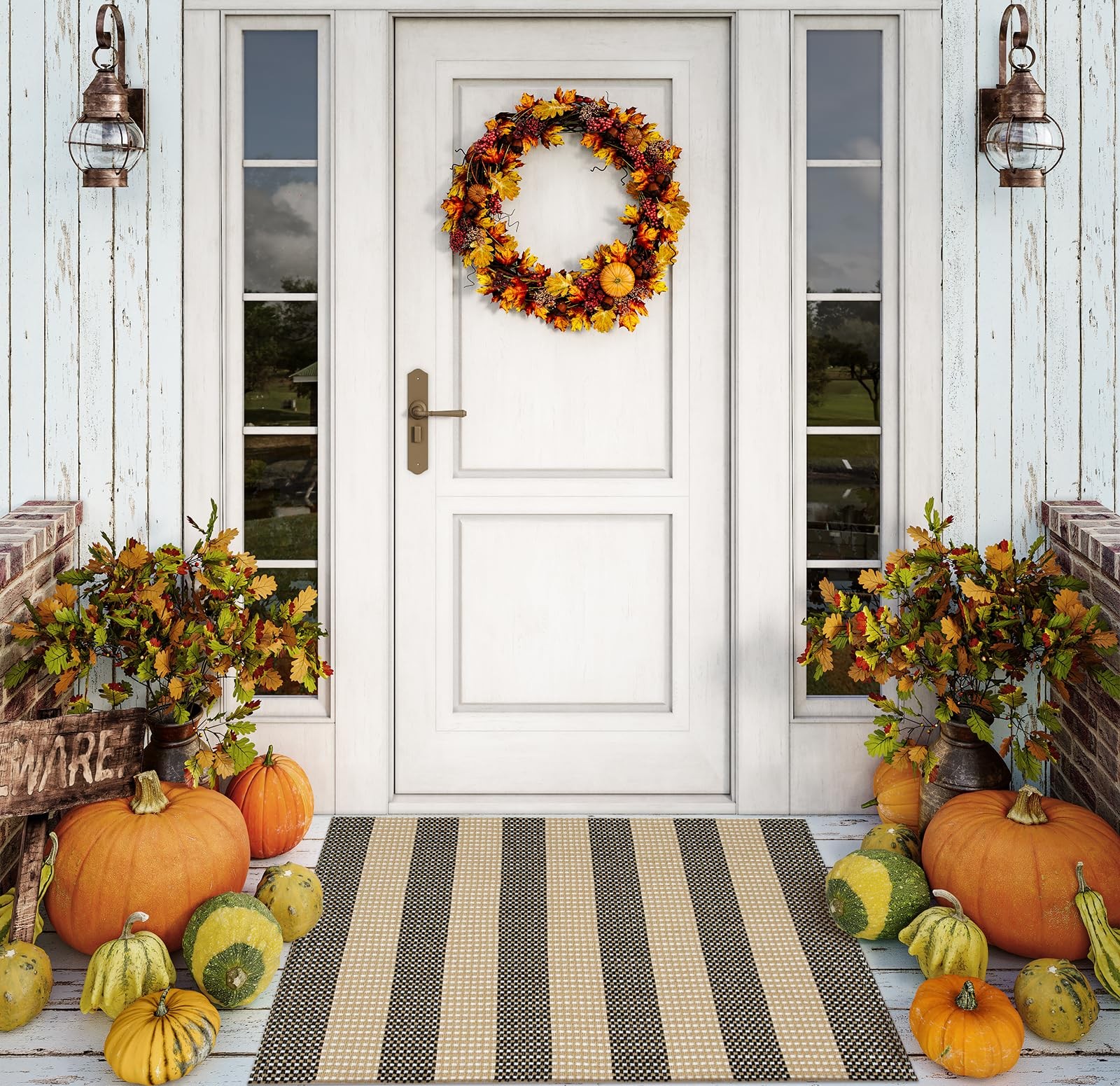 Front Door Mat Outside Entrance 24″x35″ Outdoor Doormat Welcome Mat