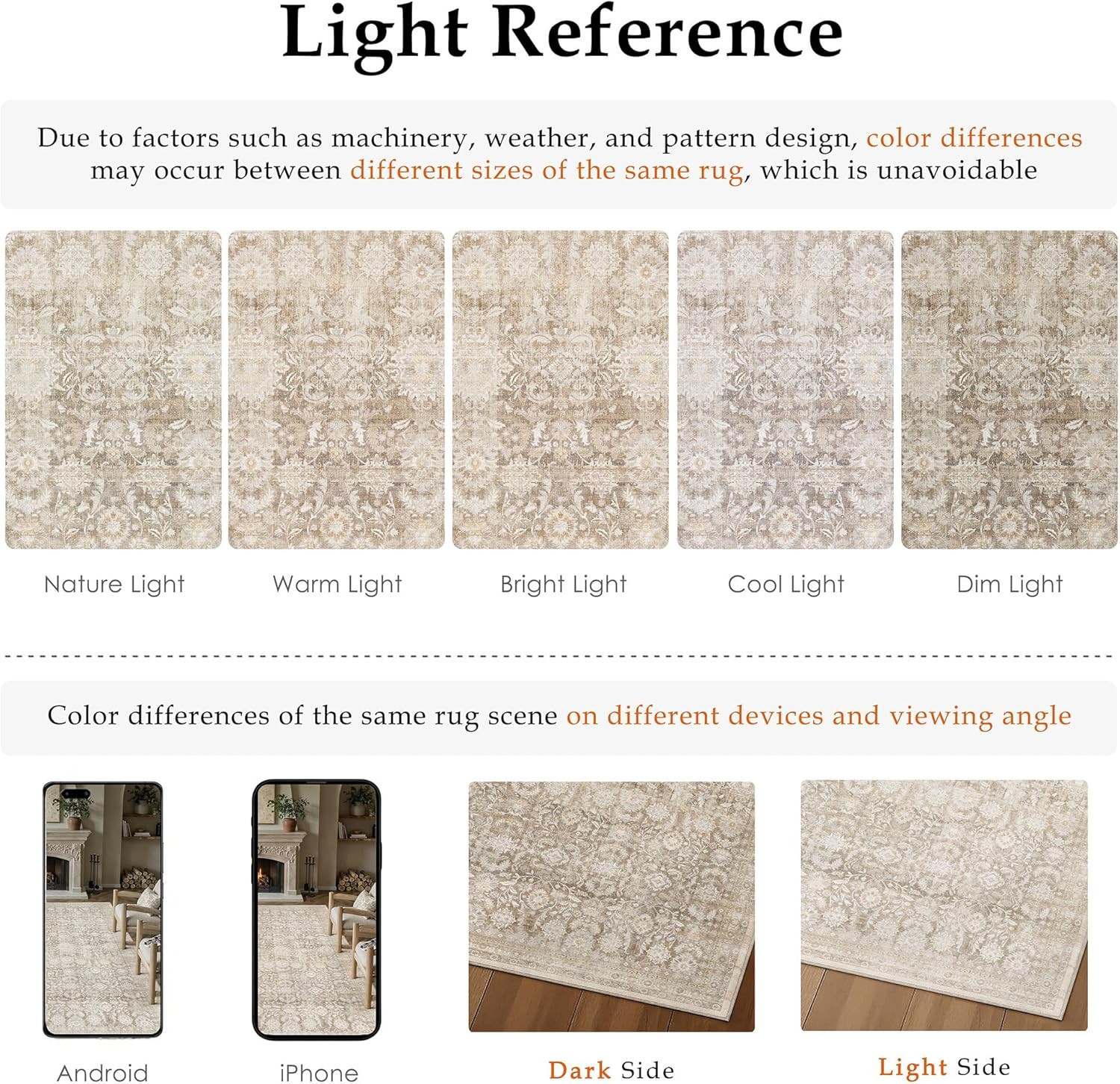 8X10 Beige Washable Neutral Area Rug Living Room Floral Non Slip Low Pile Large