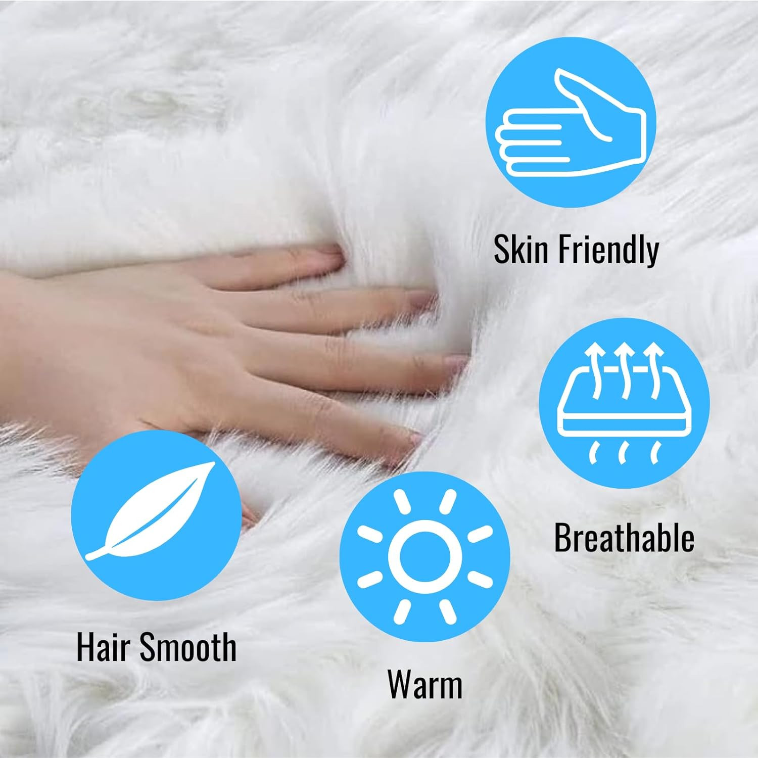 14×10 inches 1pcs Rectangle Faux Fur Plush Cushion, Area Rugs Fluffy Carpet Mini