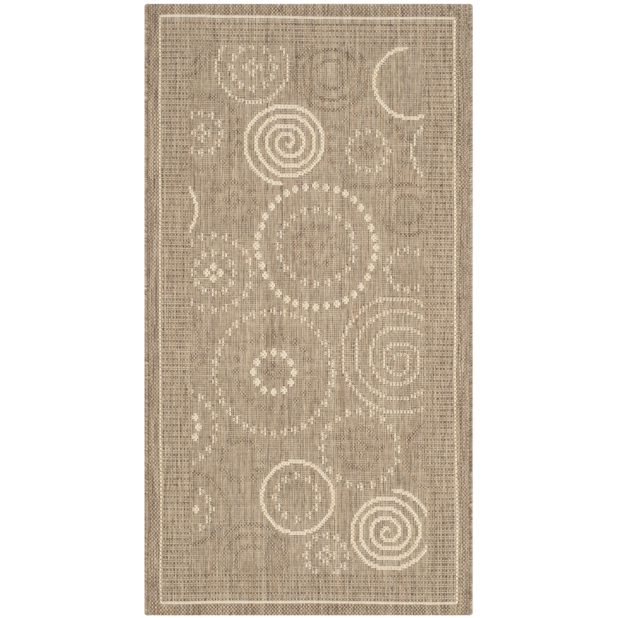 SAFAVIEH Outdoor CY1906-3009 Courtyard Brown / Natural Rug