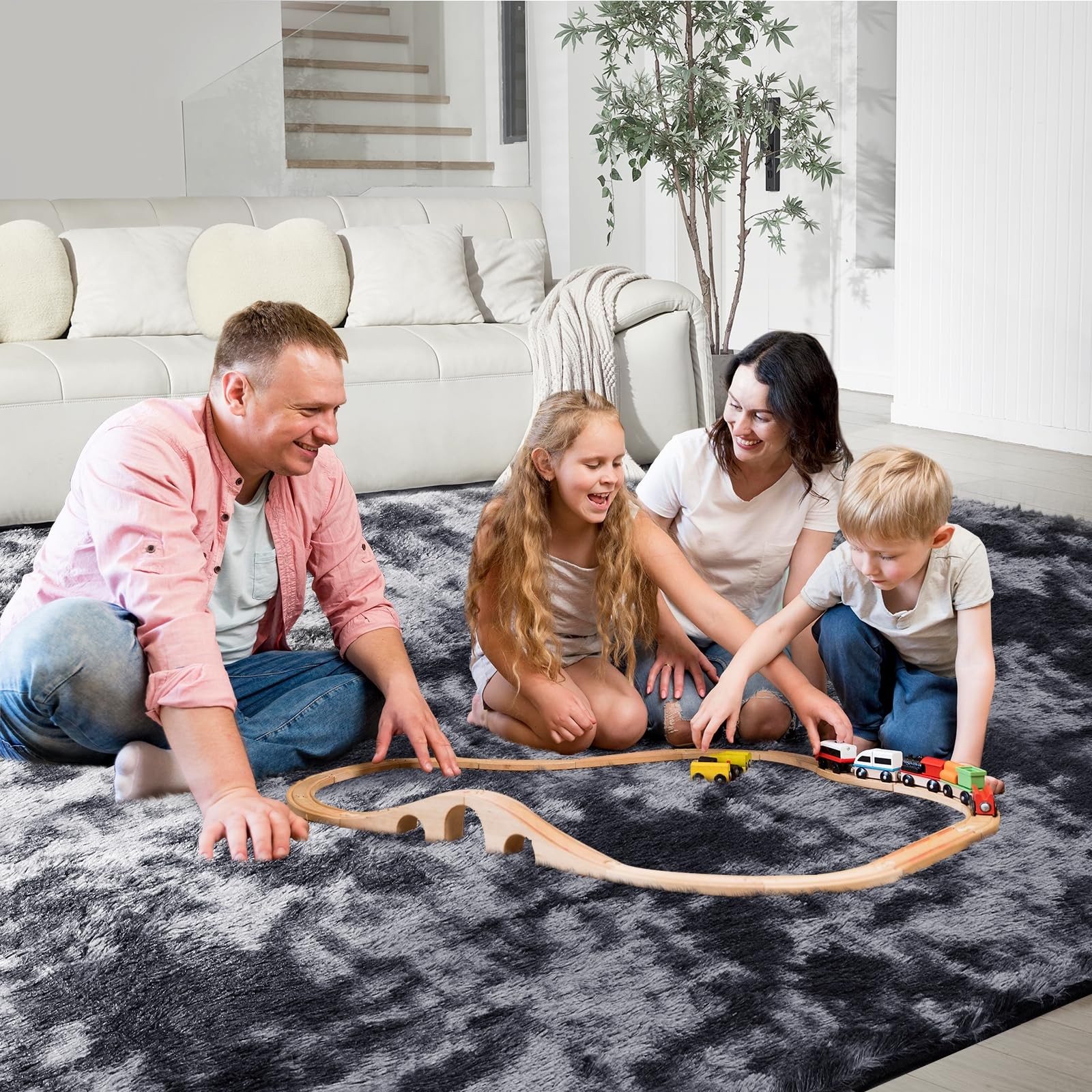 Ultra Soft Rug for Living Room, 8X10 Fluffy Shag Area Rug for Bedroom, Modern…