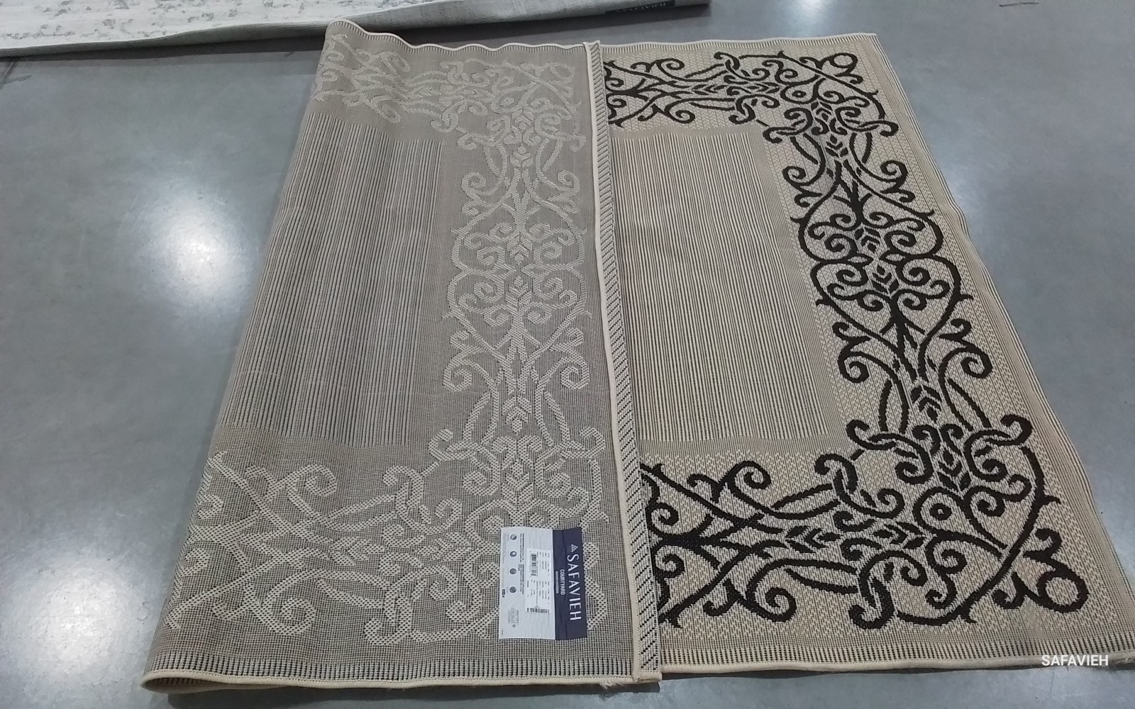 SAND / BLACK 5′-3″ x 7′-7″ Flaw in Rug, Reduced Price 1172782441 CY1588-3901-5
