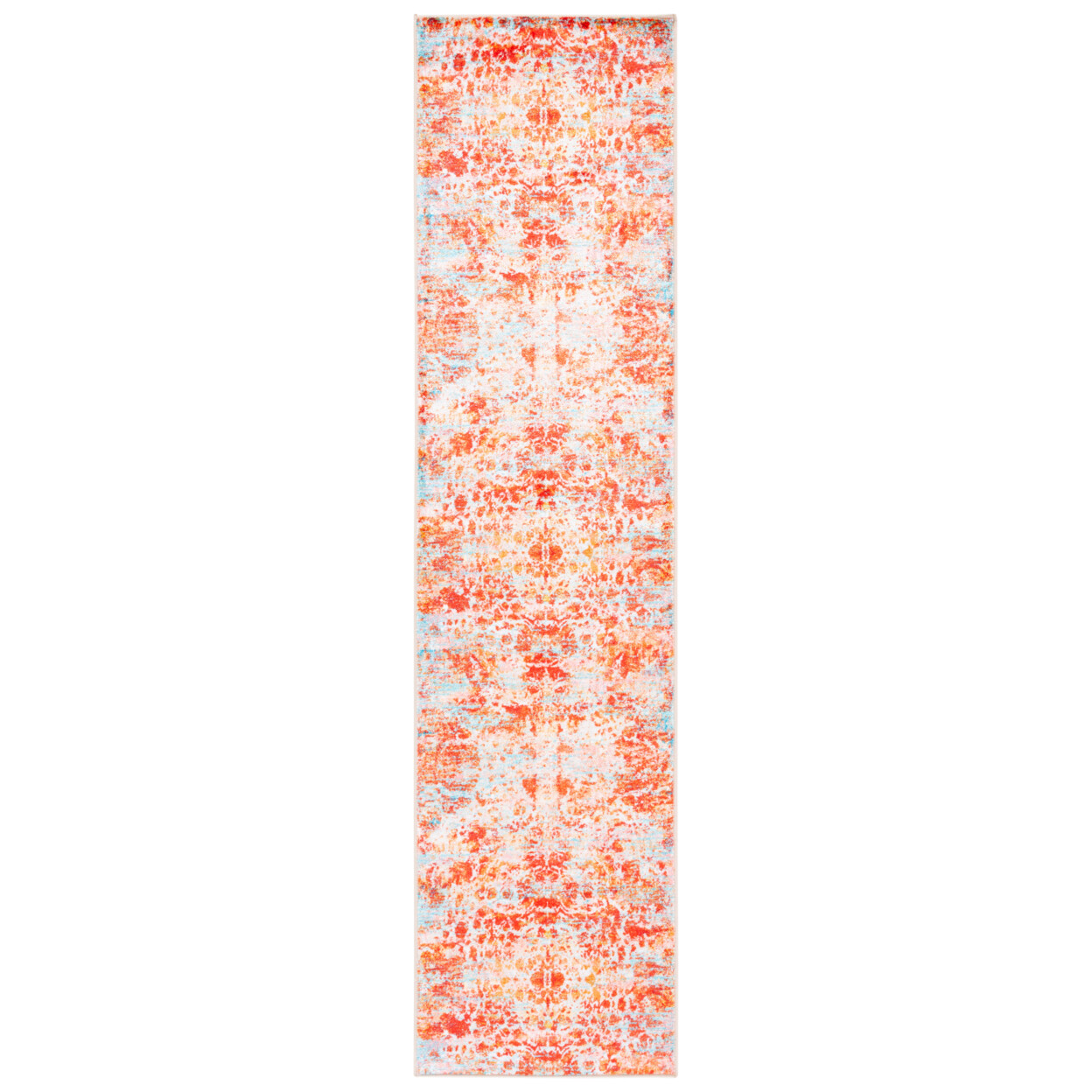 SAFAVIEH Bahia BAH164J Machine Washable Lt Blue / Red Rug