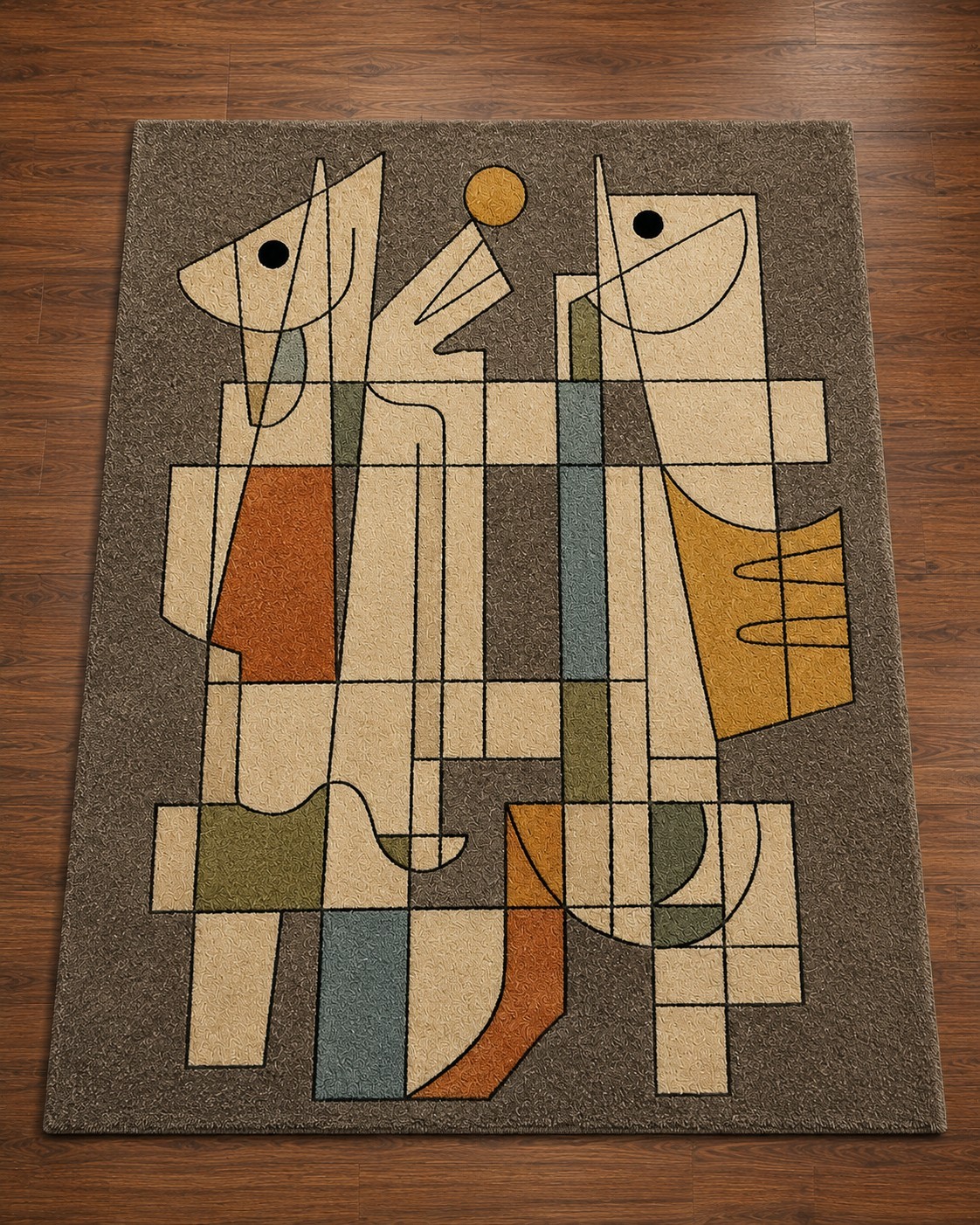 Cubist Harmony Rug Luxury Tufted Modern Handmade Wool Rug Carpet 8×10 8×11 9×12