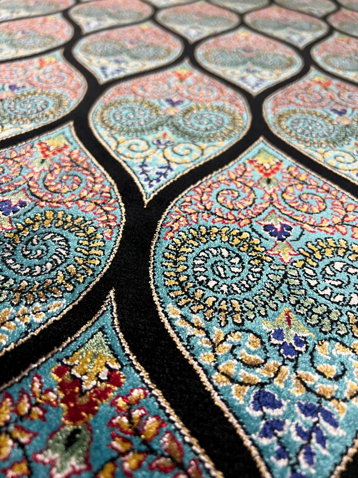 7×10 ft Turquoise Modal Silk Area Rug 150 Comb Luxury Living Room Carpet