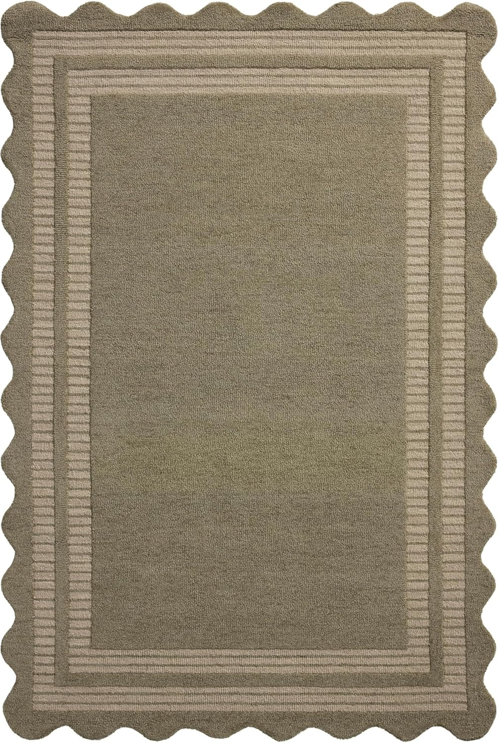 Loloi Chris Loves Julia Scottie Area Rug 5’0″ x 7’6″ Olive/Pebble