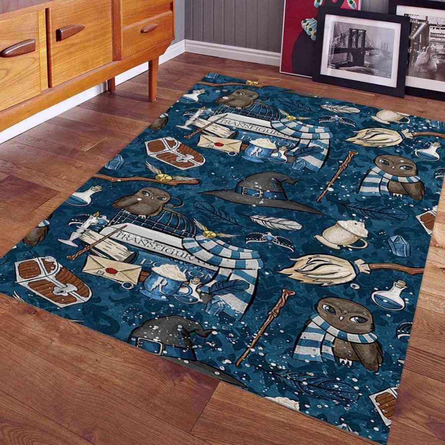 Ravenclaw Owl Rug Harry Potter Themed Carpet for Kids or Reading Nooks