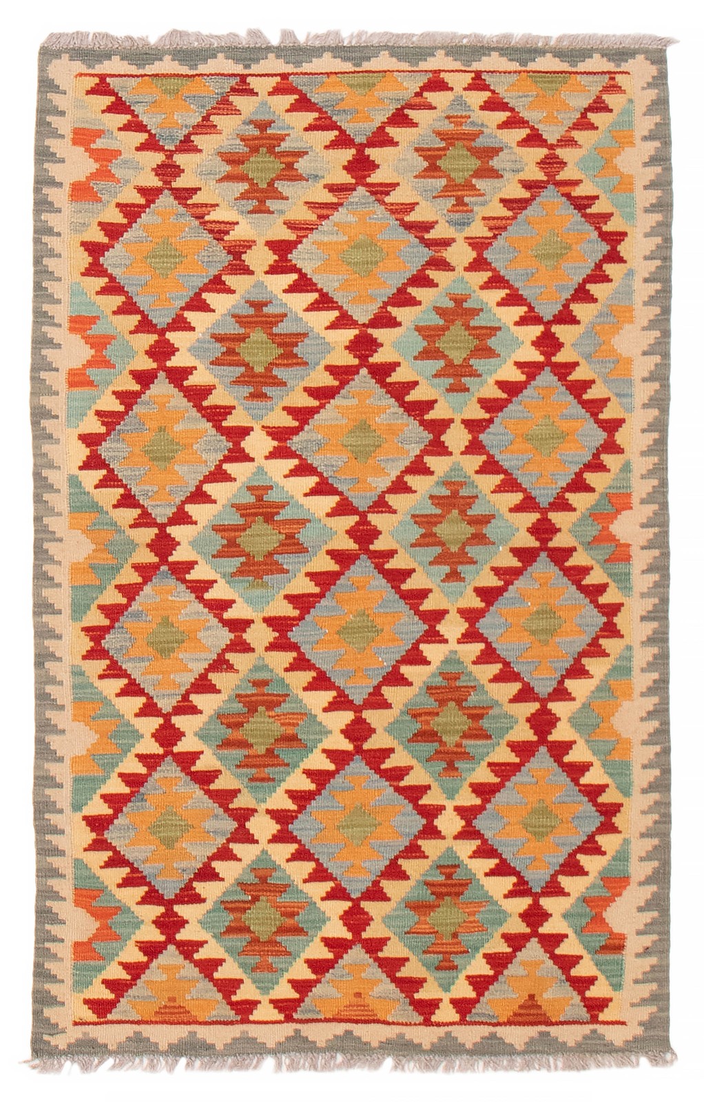 Vintage 3’2″ x 5’1″ Traditional Wool Hand Woven Oriental Area Rug