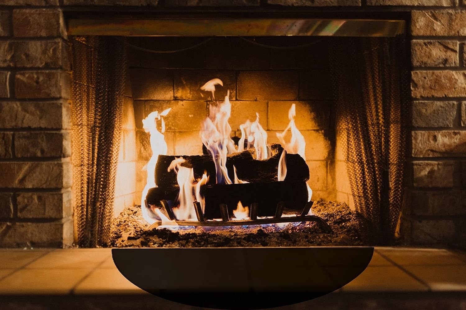 63″x37″ Extra Large Half Round Fireproof Fireplace Mat Hearth Rug Non-Slip.