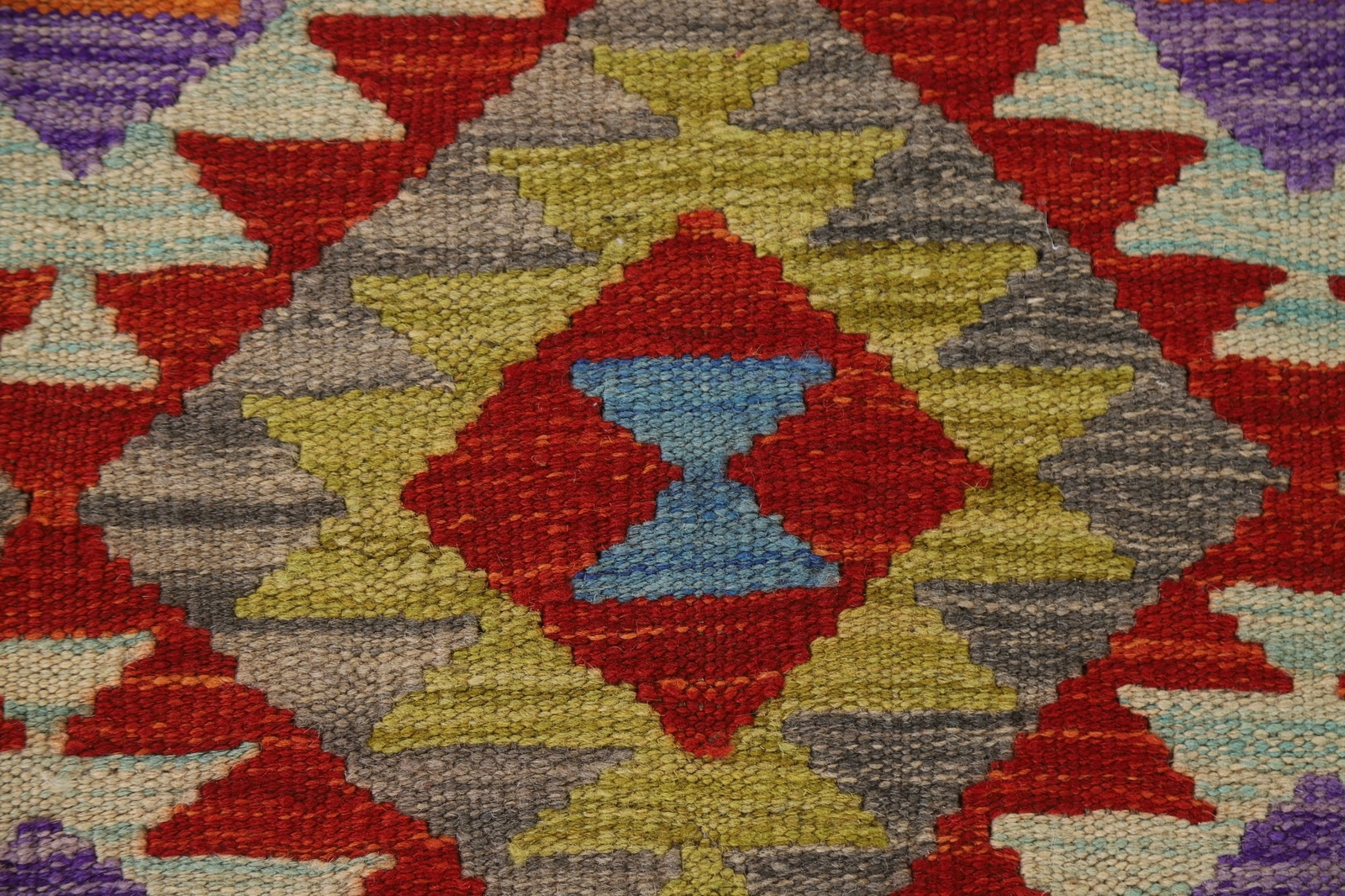 Colorful Kilim Rugs Rectangle Flatweave Pile Wool Kelim Carpets 3×5 ft