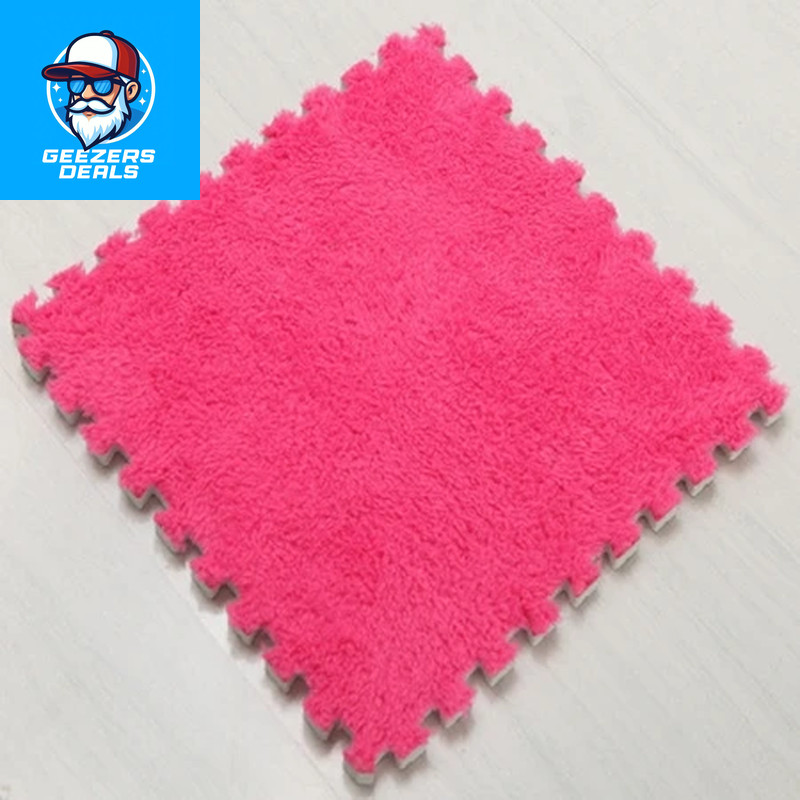 1Pc30X30Cm DIY Jigsaw Shaggy Carpet Living Room Bedroom Soft Floor Area Rug Chil