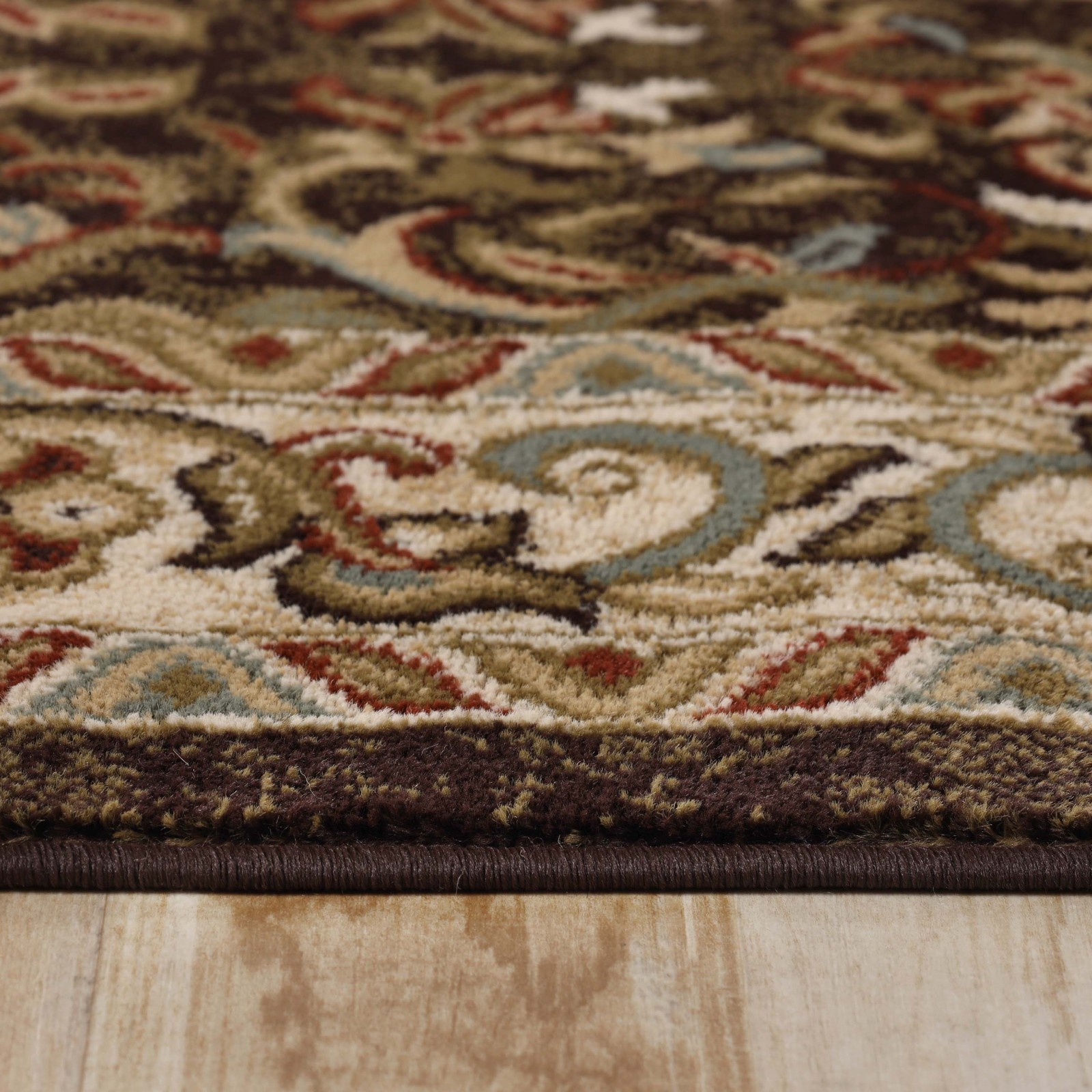 Traditional Scroll Floral Colorfast Runner Rugs Stain & Moth Resistant Area Rug
