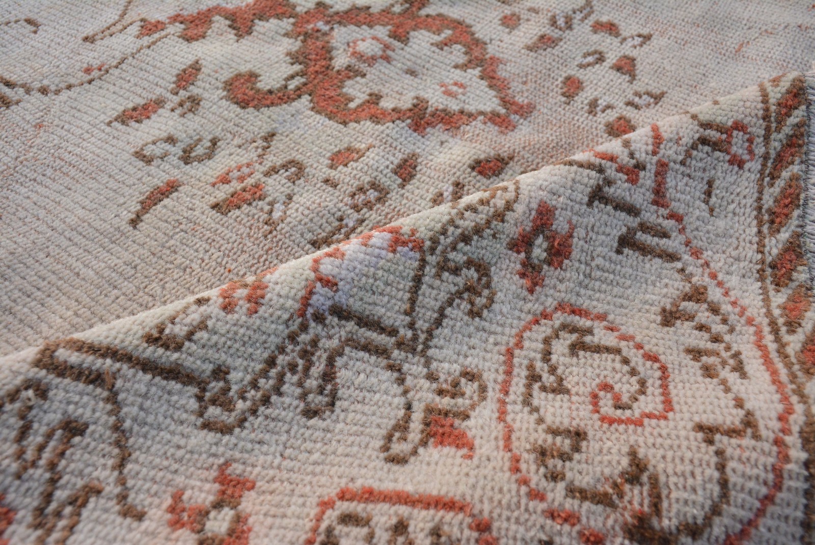 5,2×8,5 ft Rug, Turkish Rug, Vintage Brown Wool Floral Rug